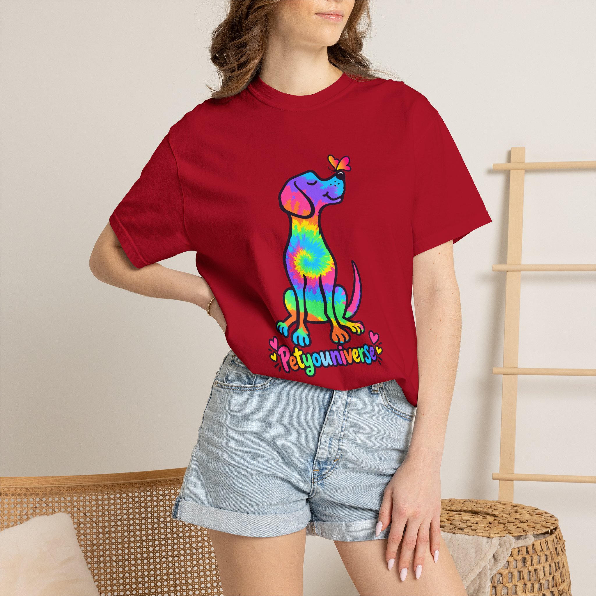 Tie-Dye Puppy T-Shirt — Colorful "PetYoUniverse" Dog Graphic Tee - Image 119