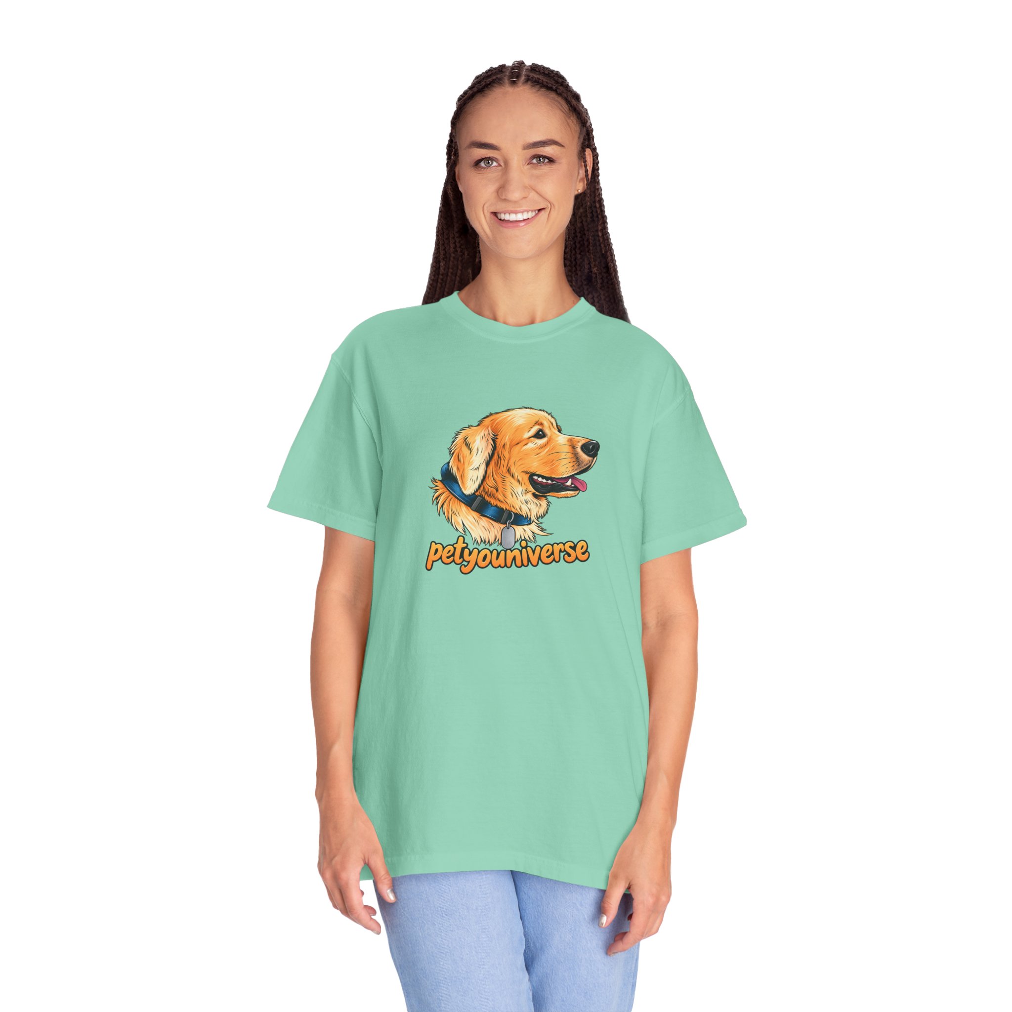 Golden Retriever Portrait T-Shirt – PetYoUniverse Graphic Tee - Image 59