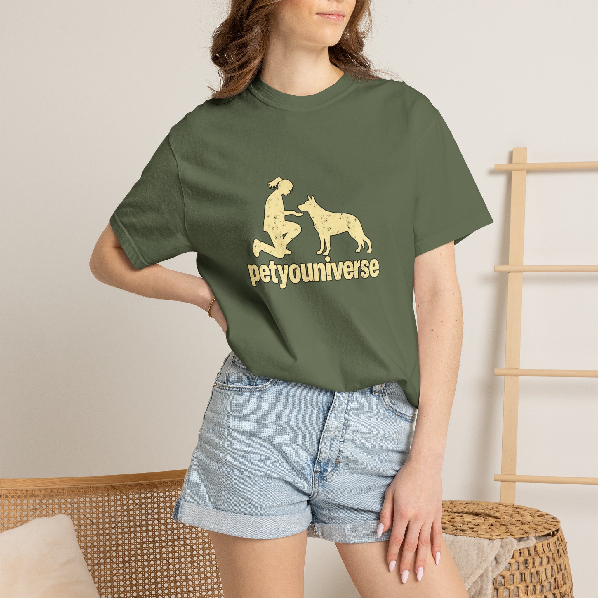 PetYoUniverse Dog Lover T-Shirt — Retro Paw & Pet Silhouette Tee - Image 47