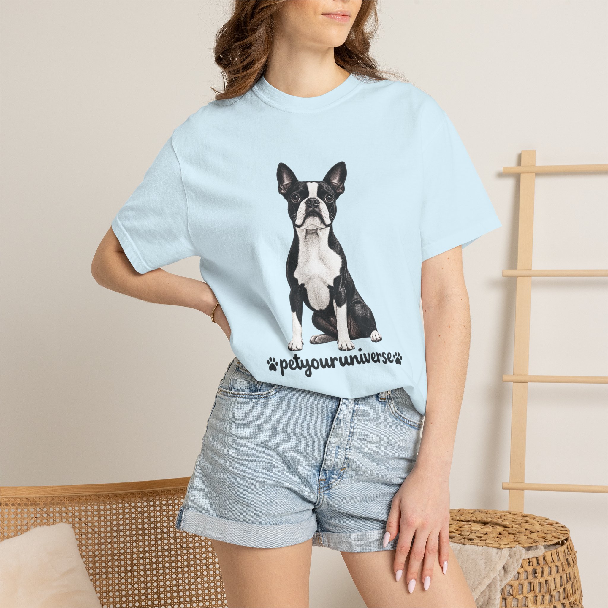 Boston Terrier Graphic T-Shirt — "PetYoUniverse" Dog Lover Tee - Image 92