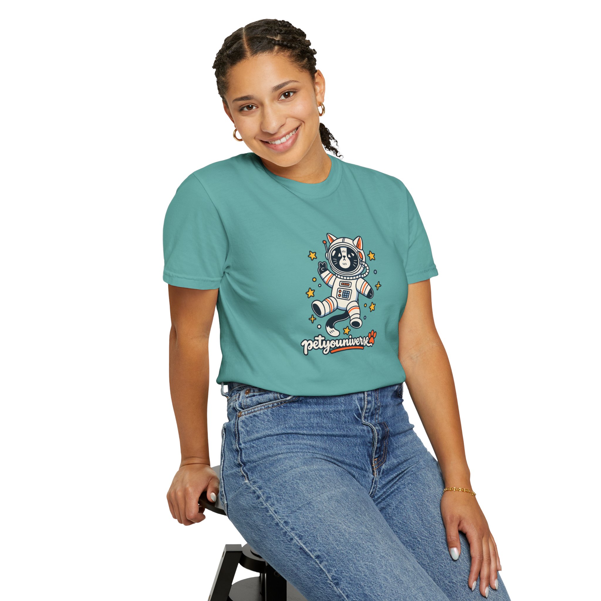 Astronaut Dog T-Shirt — 'PetYoUniverse' Cute Space Pup Tee - Image 96