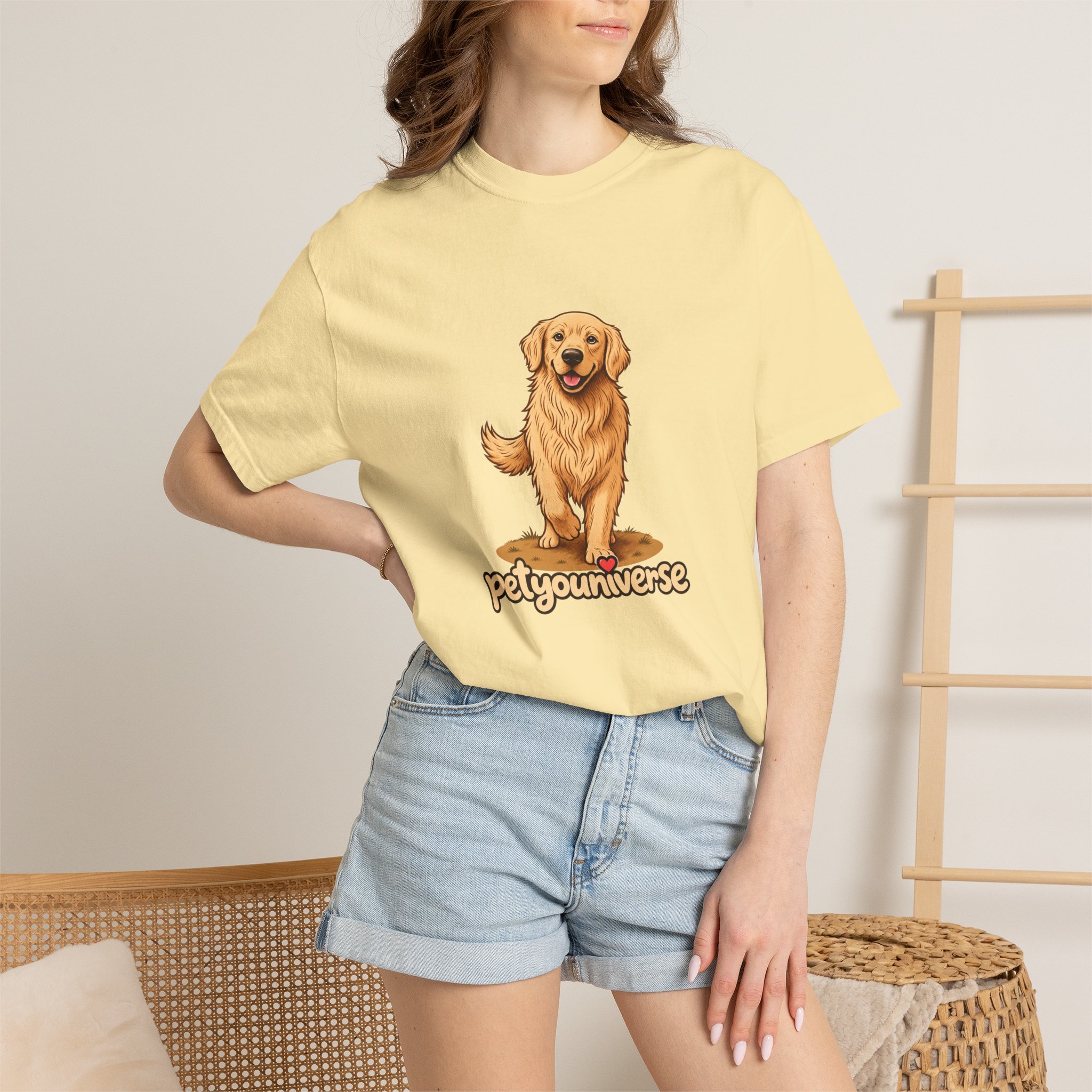 Golden Retriever Graphic T-Shirt — "PetYoUniverse" Cute Dog Tee - Image 11