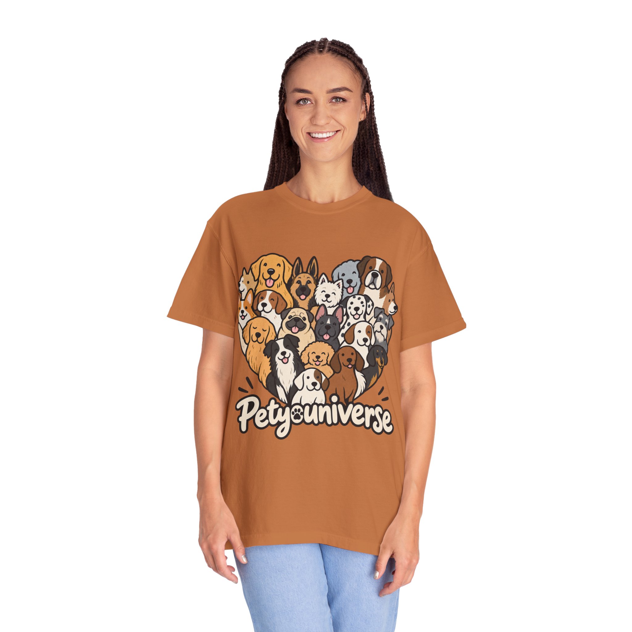 Dog Lover Cartoon T-Shirt — "Pety Universe" Graphic Tee - Image 45