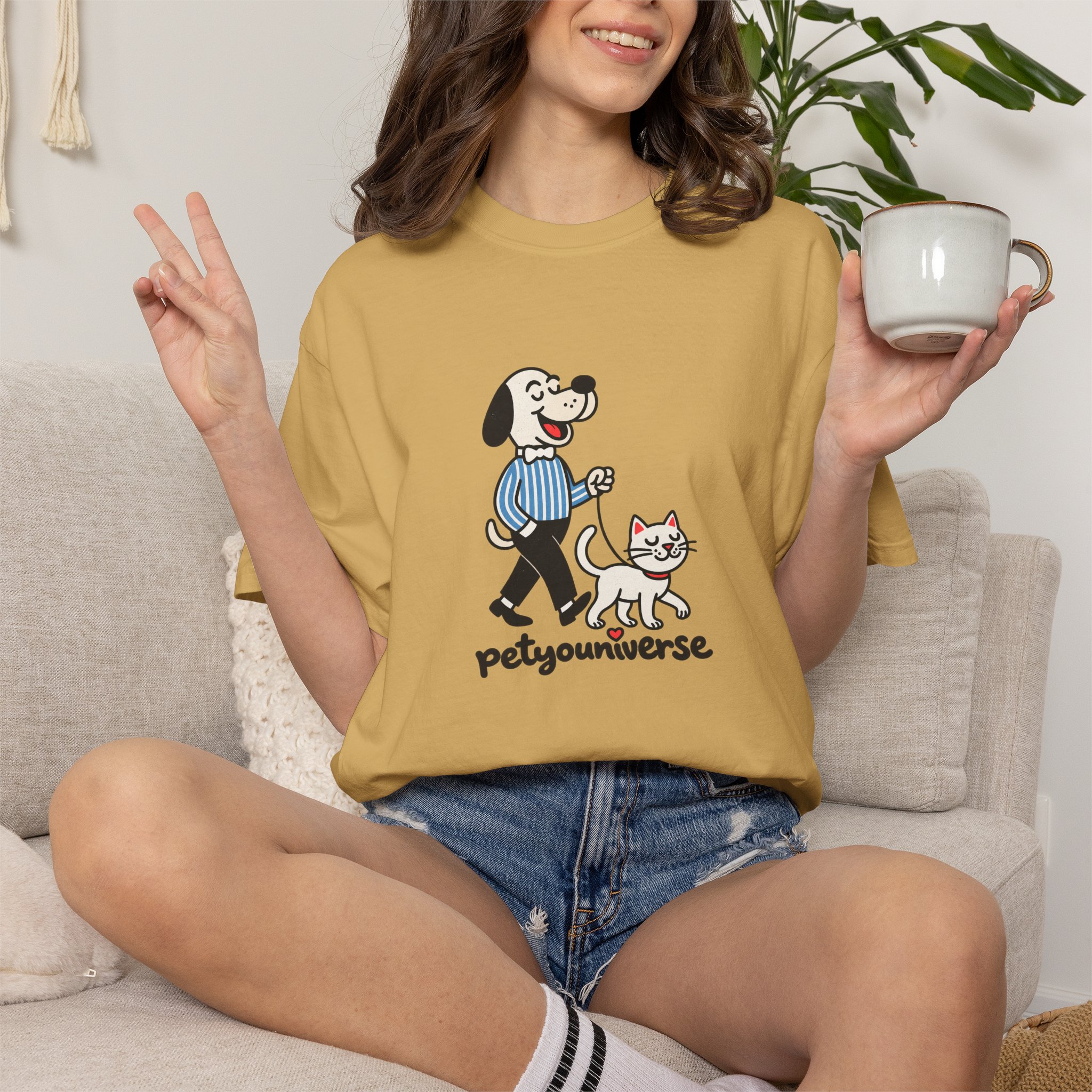 PetYouniverse Walking Dog & Cat Tee — Cute Retro Pet Graphic T-Shirt - Image 21