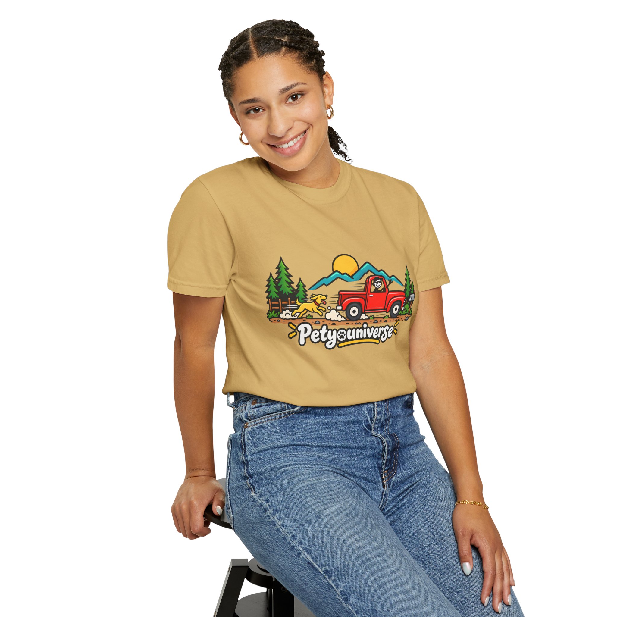 Petyuniverse Retro Truck & Dog Graphic T-Shirt - Image 15