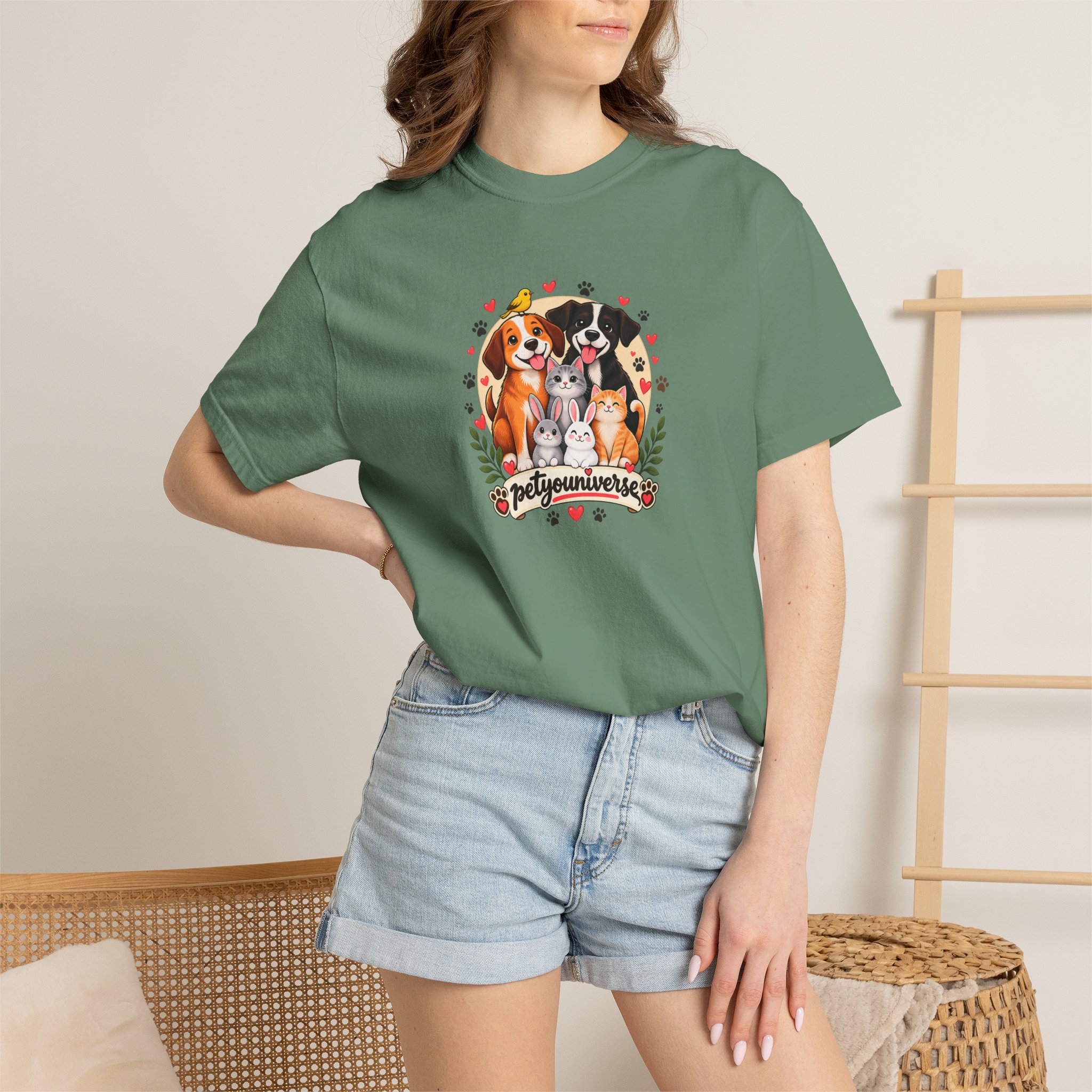 Dog Mom & Dad T-Shirt — 'Pet Parents' Cute Puppy Portrait Tee - Image 65