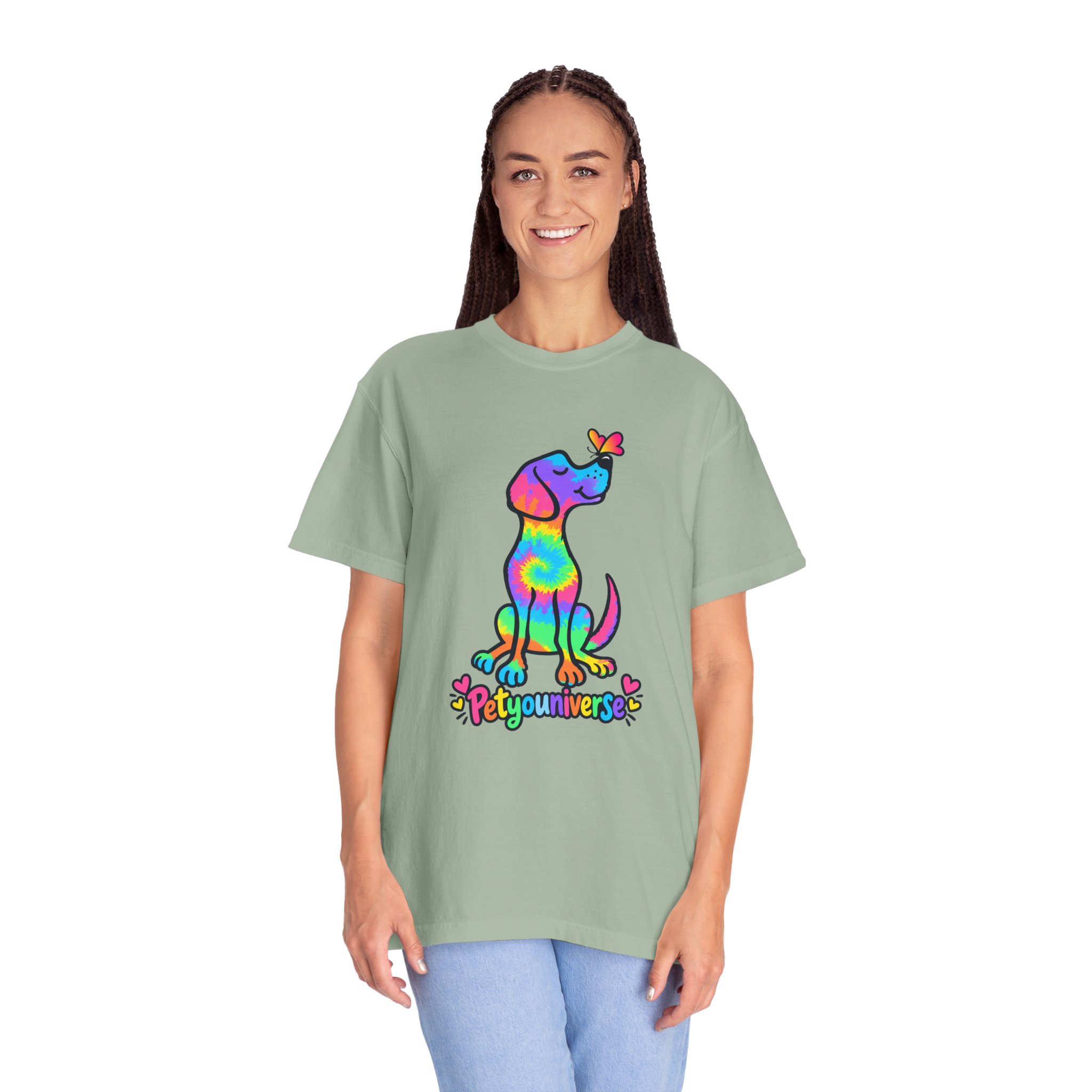 Tie-Dye Puppy T-Shirt — Colorful "PetYoUniverse" Dog Graphic Tee - Image 59
