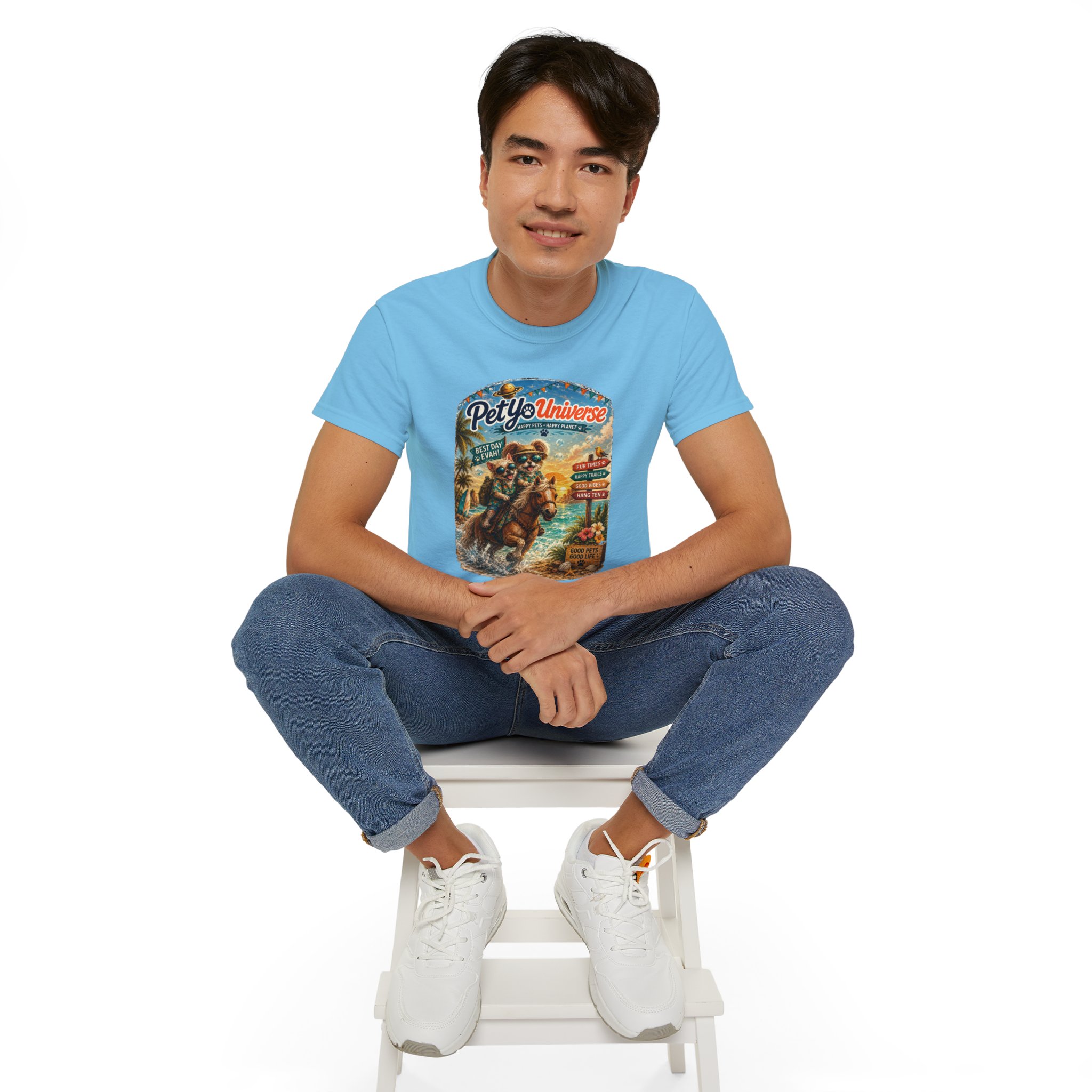 T-Shirt — PetYoUniverse Camping Cat Graphic Tee - Image 49