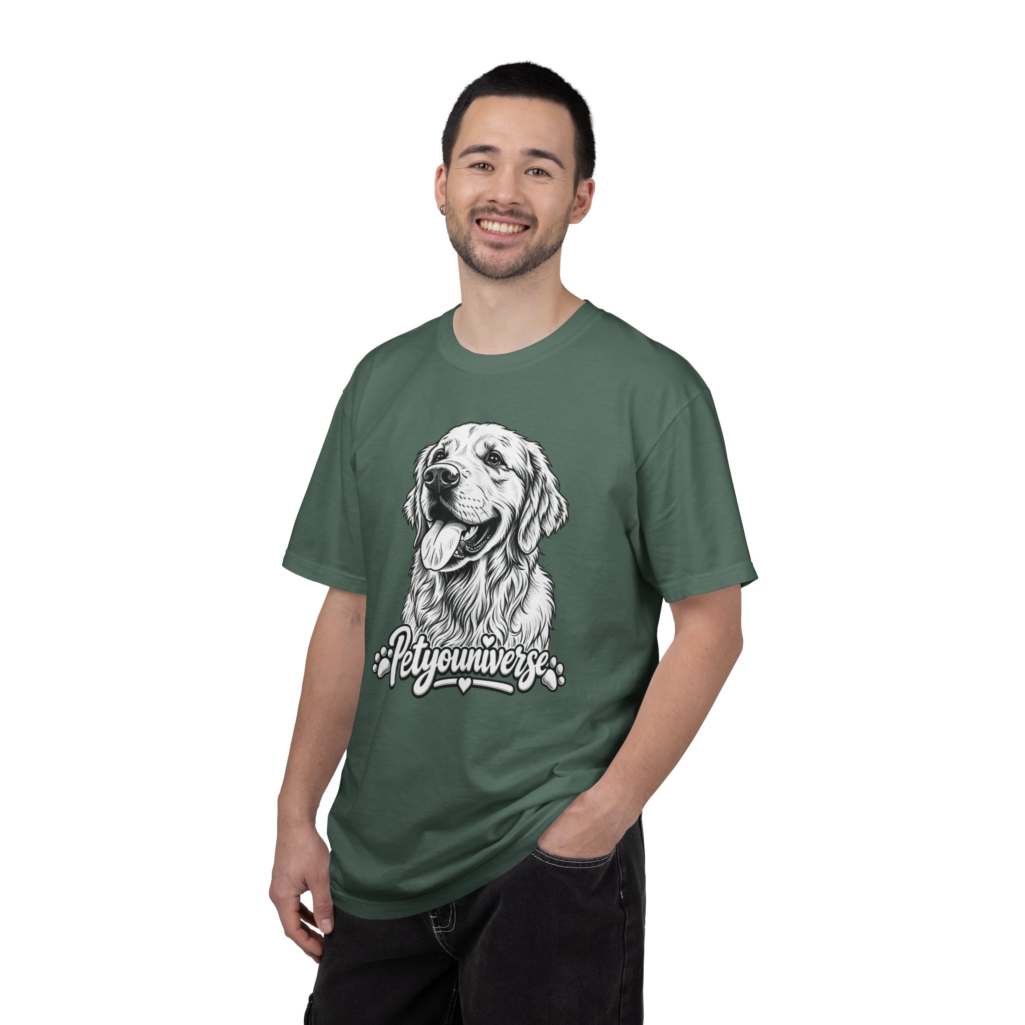 PetYoUniverse Golden Retriever Graphic T-Shirt — Cute Dog Portrait Tee - Image 67