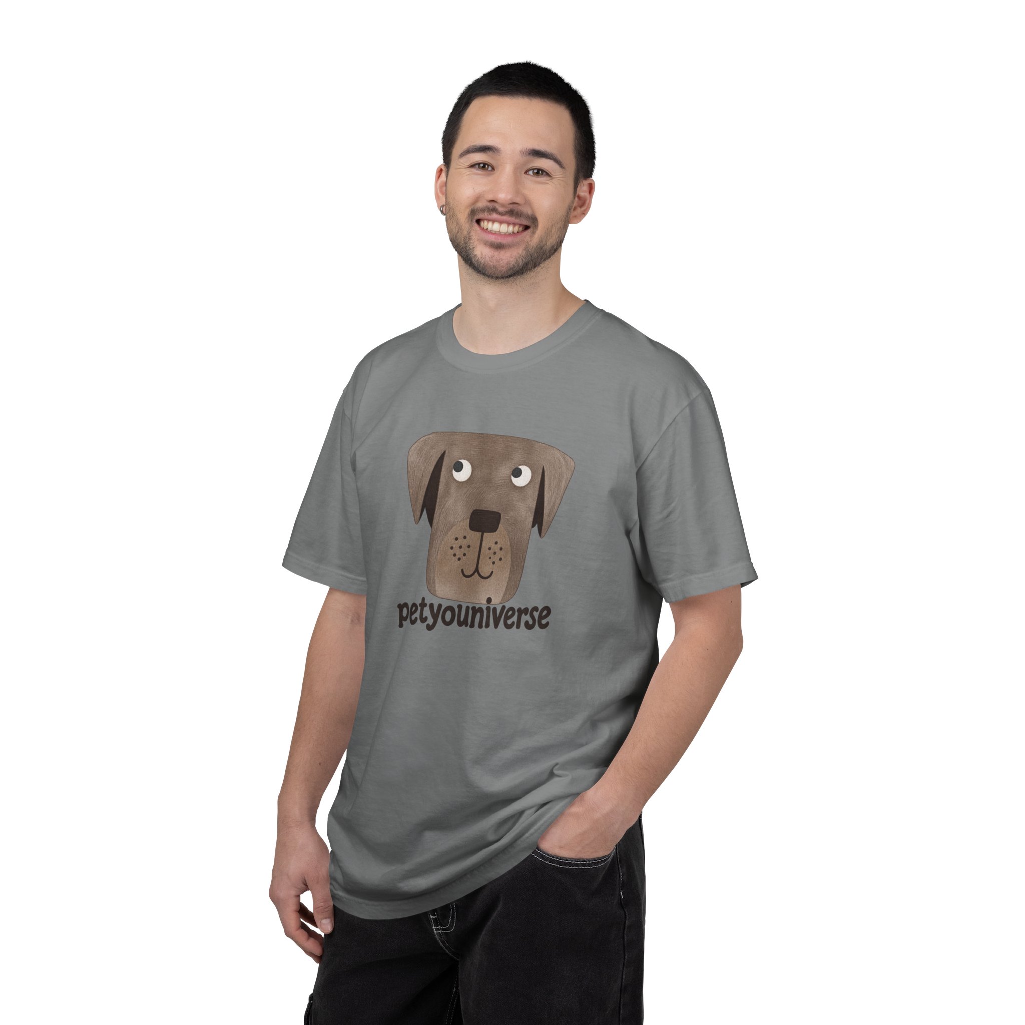 Dog Face Graphic T‑Shirt — "petyouniverse" Cute Pet Logo Tee - Image 40
