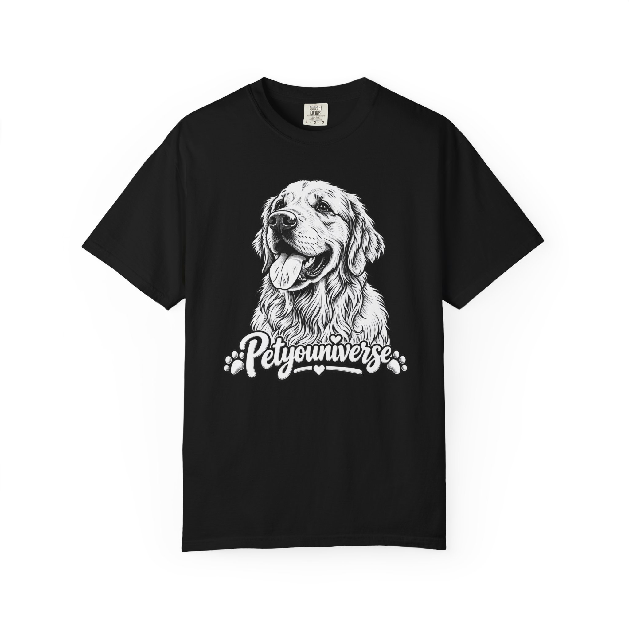 PetYoUniverse Golden Retriever Graphic T-Shirt — Cute Dog Portrait Tee - Image 82