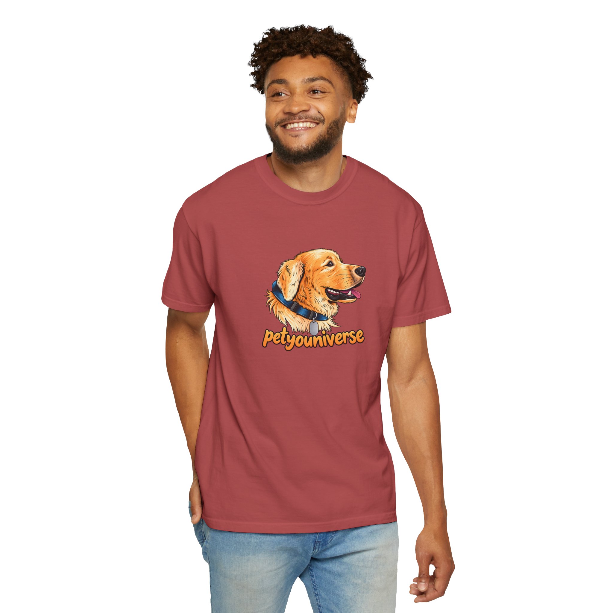 Golden Retriever Portrait T-Shirt – PetYoUniverse Graphic Tee - Image 115