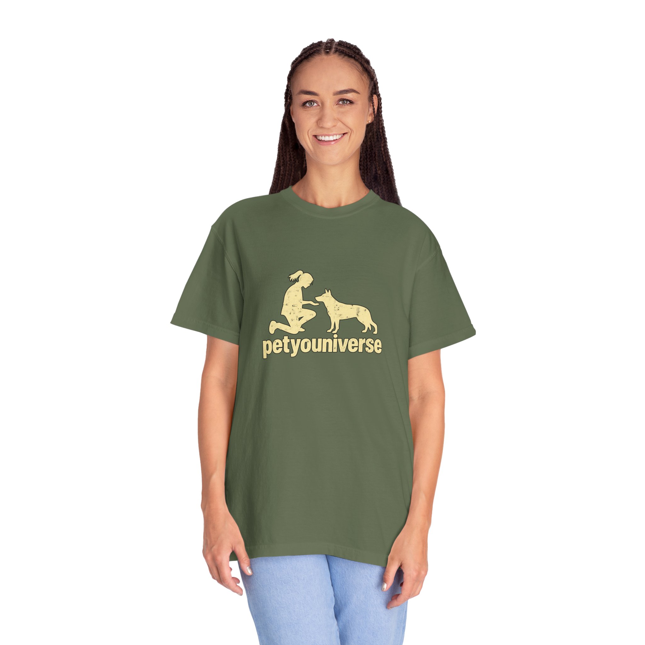PetYoUniverse Dog Lover T-Shirt — Retro Paw & Pet Silhouette Tee - Image 50