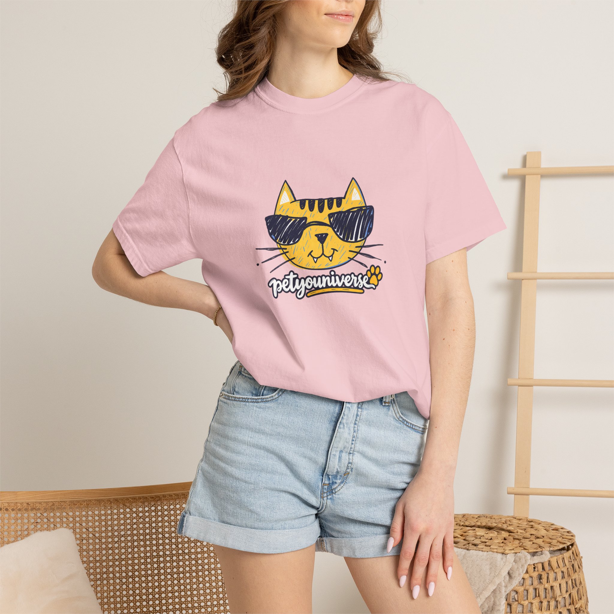 Cool Cat Sunglasses T‑Shirt — 'Purrfectly Awesome' Graphic Tee for Cat Lovers - Image 92
