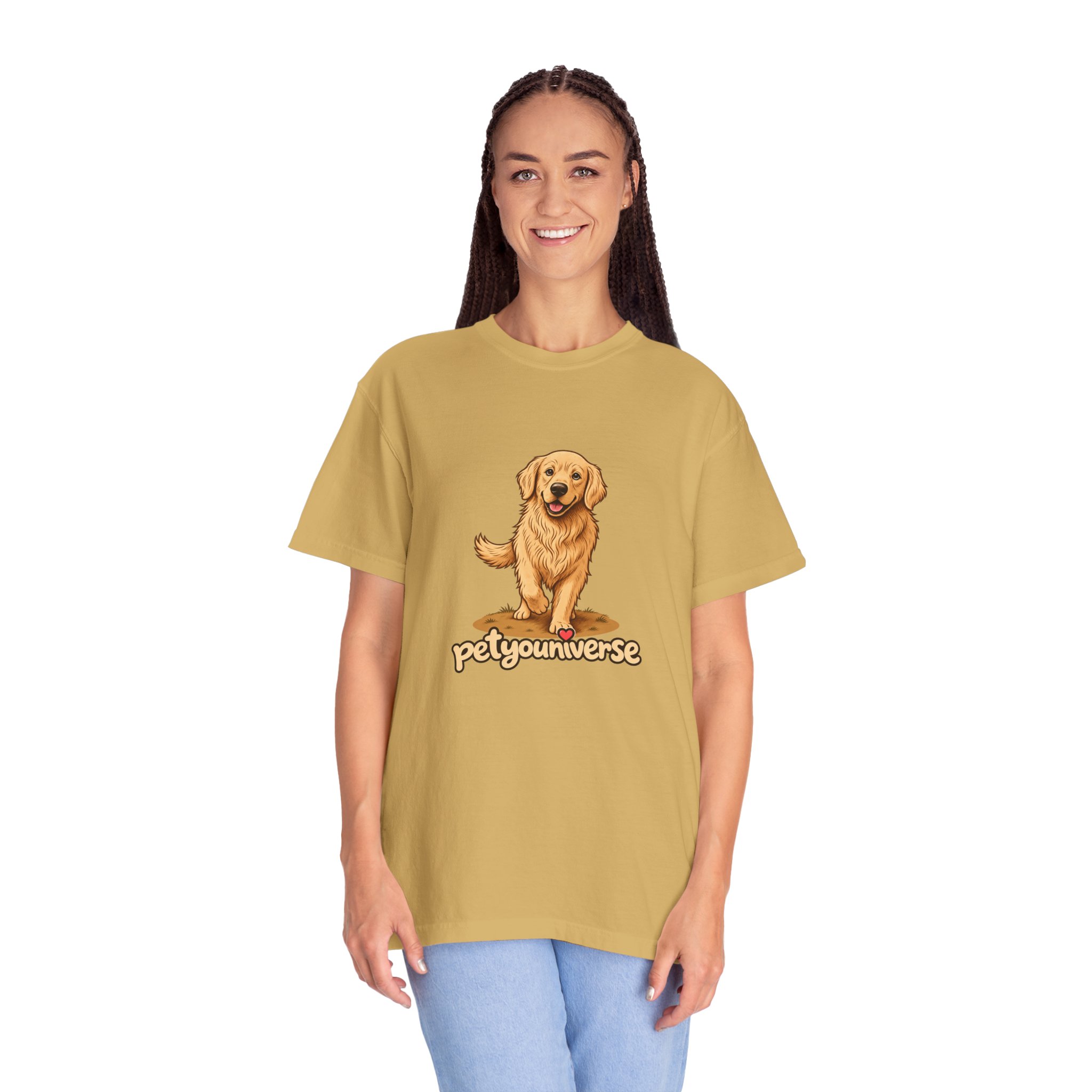 Golden Retriever Graphic T-Shirt — "PetYoUniverse" Cute Dog Tee - Image 23