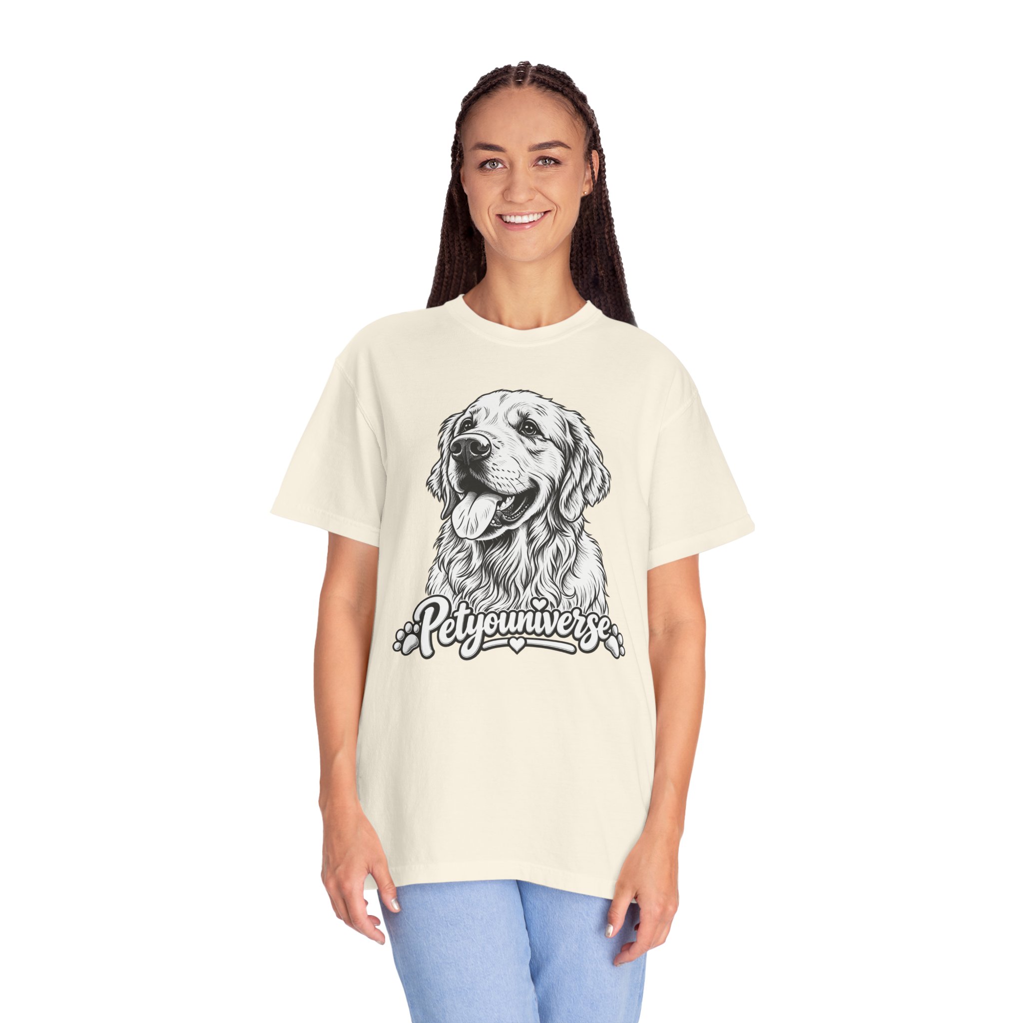 PetYoUniverse Golden Retriever Graphic T-Shirt — Cute Dog Portrait Tee - Image 5