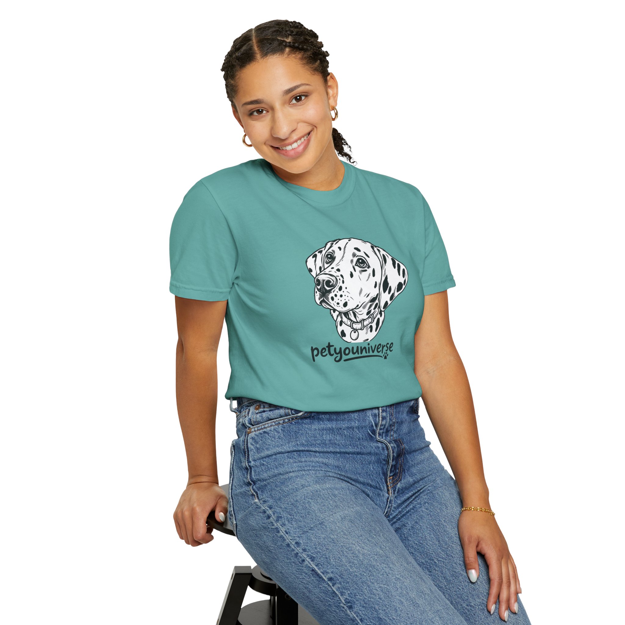 Dalmatian Portrait T-Shirt — "PetYoUniverse" Graphic Tee - Image 69