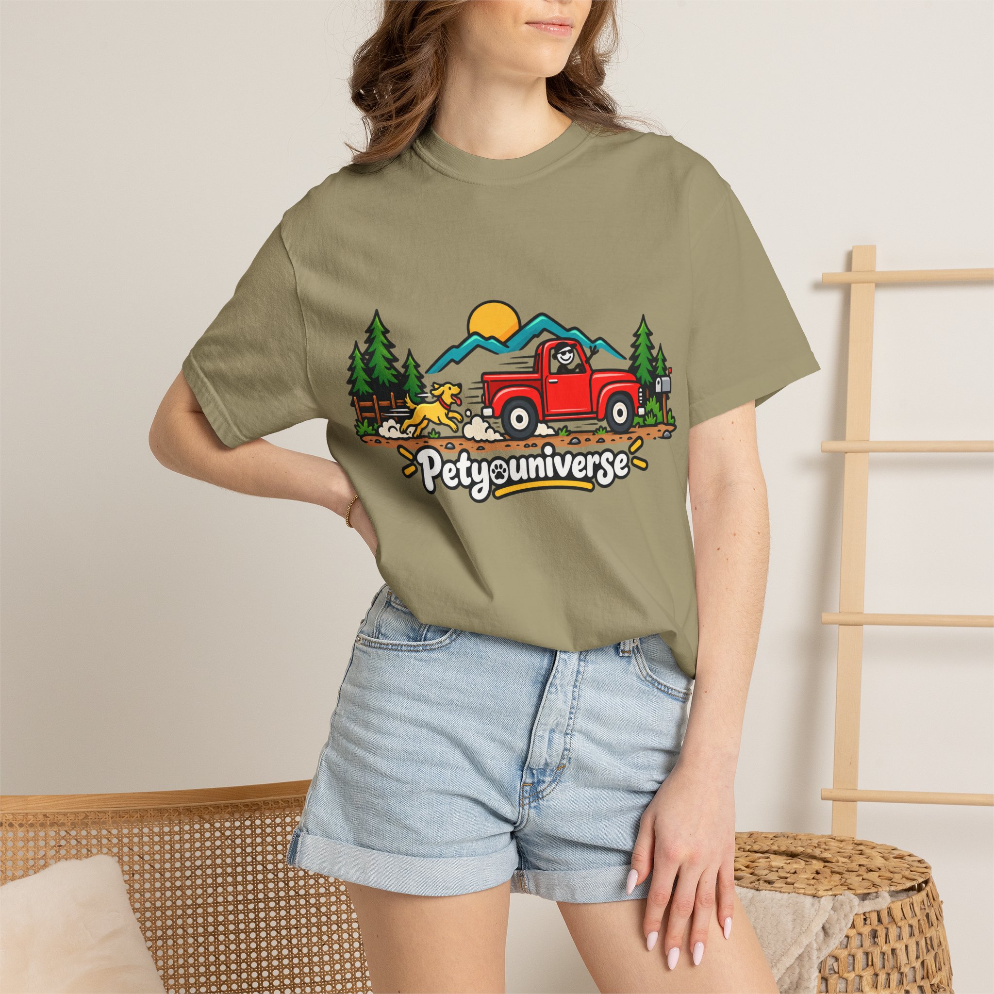 Petyuniverse Retro Truck & Dog Graphic T-Shirt - Image 29