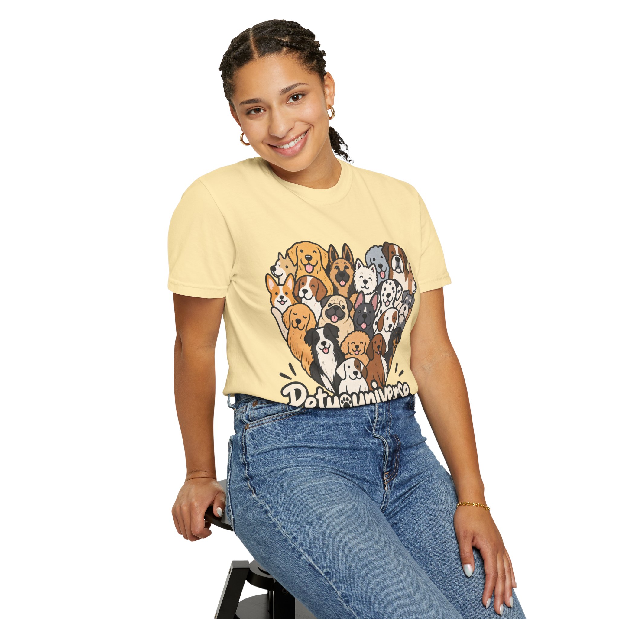 Dog Lover Cartoon T-Shirt — "Pety Universe" Graphic Tee - Image 37
