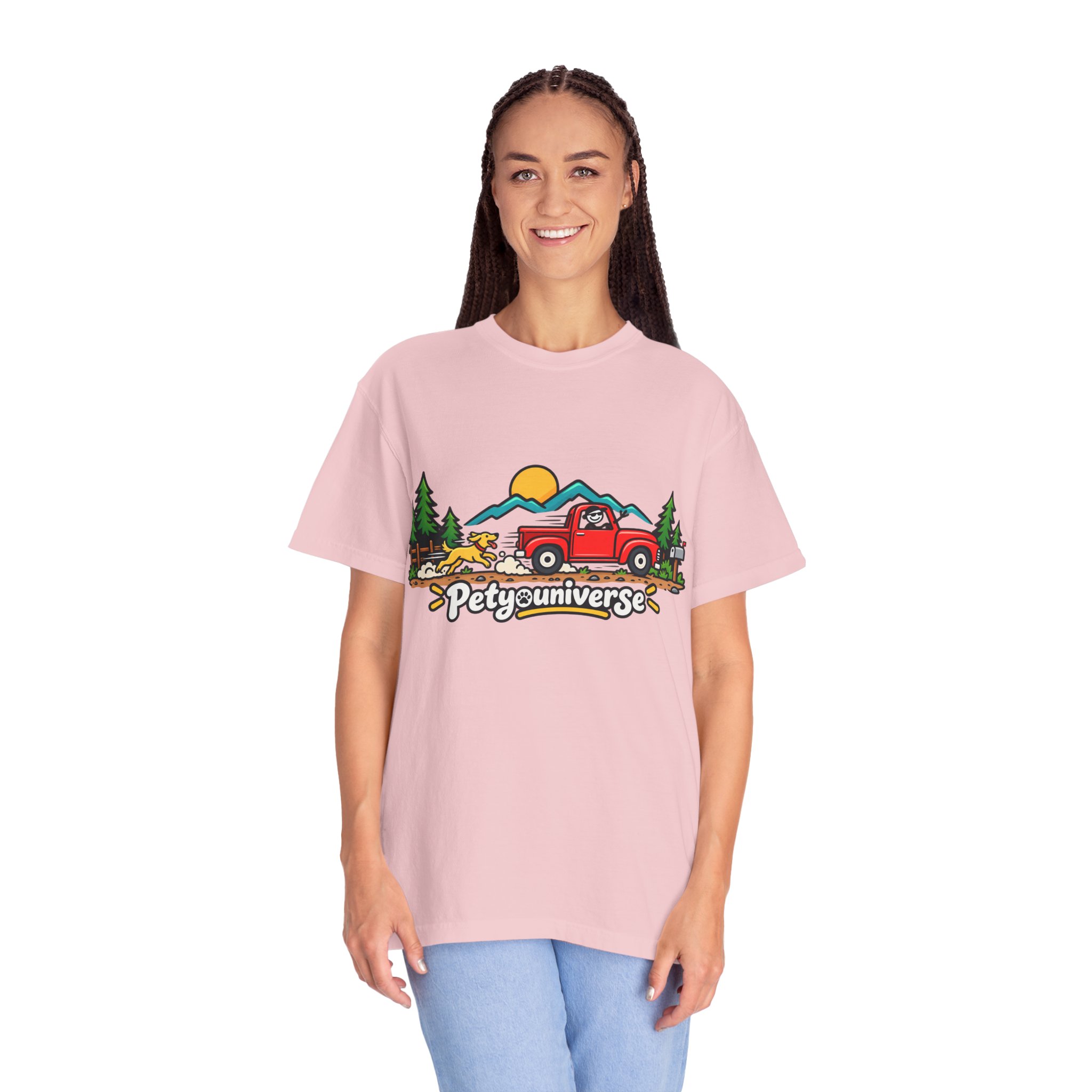 Petyuniverse Retro Truck & Dog Graphic T-Shirt - Image 86