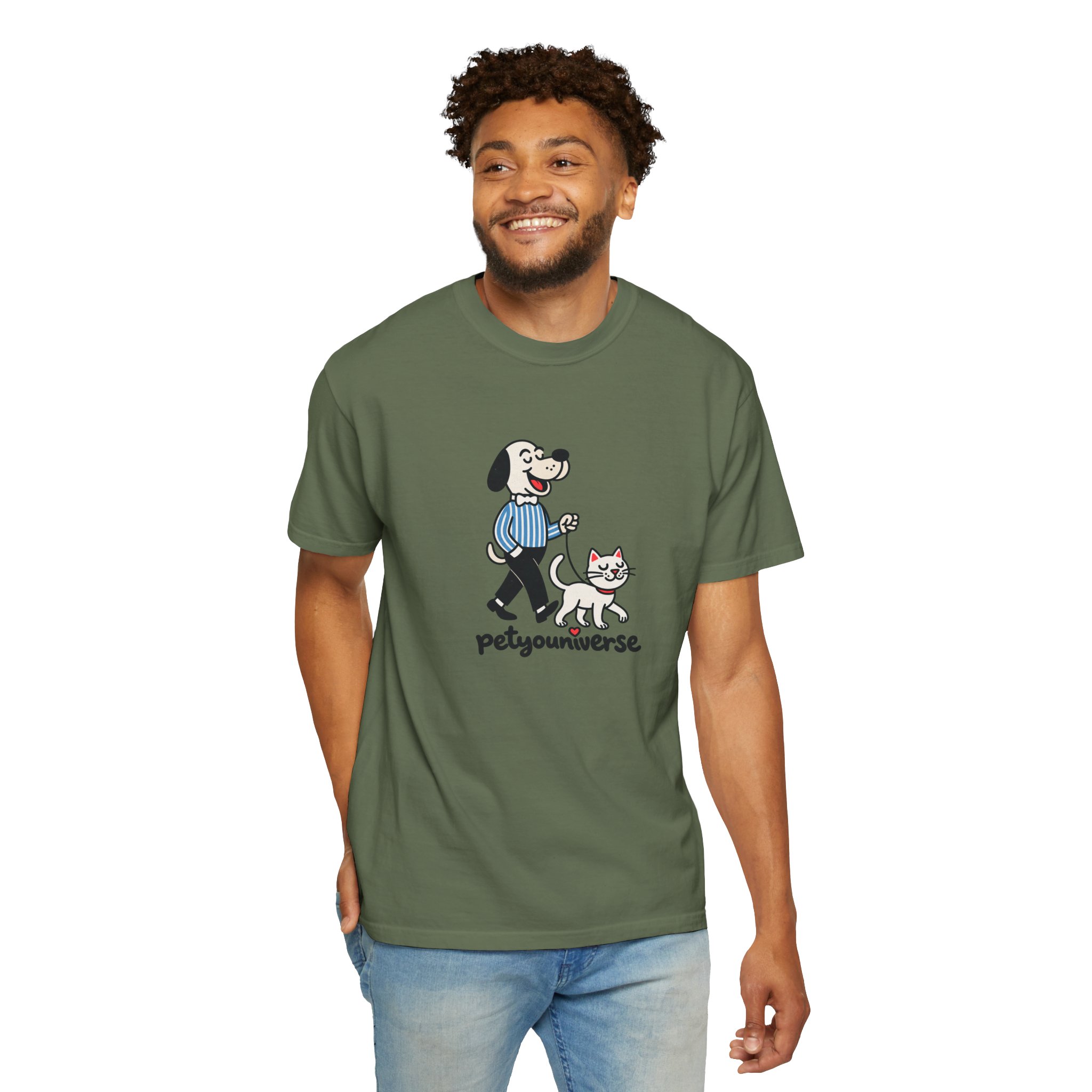 PetYouniverse Walking Dog & Cat Tee — Cute Retro Pet Graphic T-Shirt - Image 52