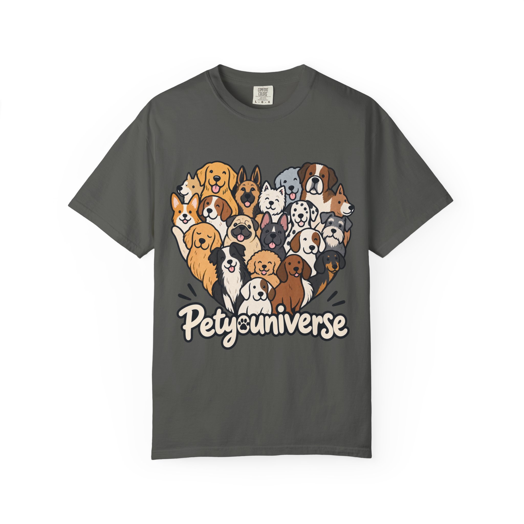 Dog Lover Cartoon T-Shirt — "Pety Universe" Graphic Tee - Image 71