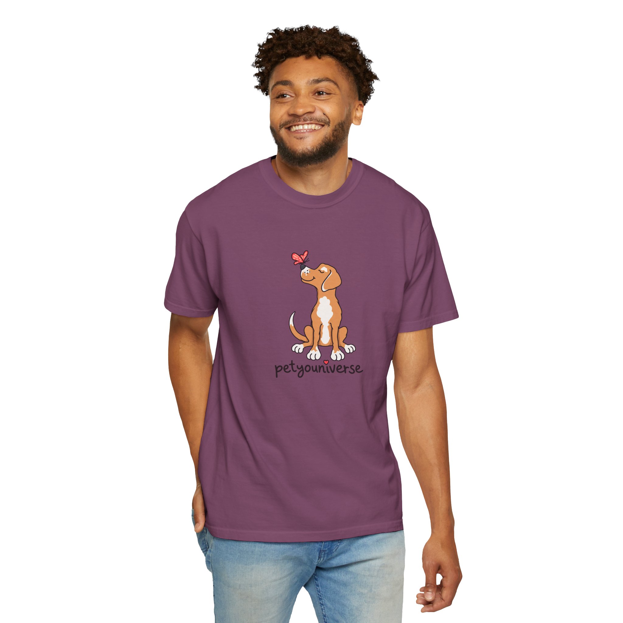 PetYoUniverse Cute Dog & Butterfly T‑Shirt - Image 115