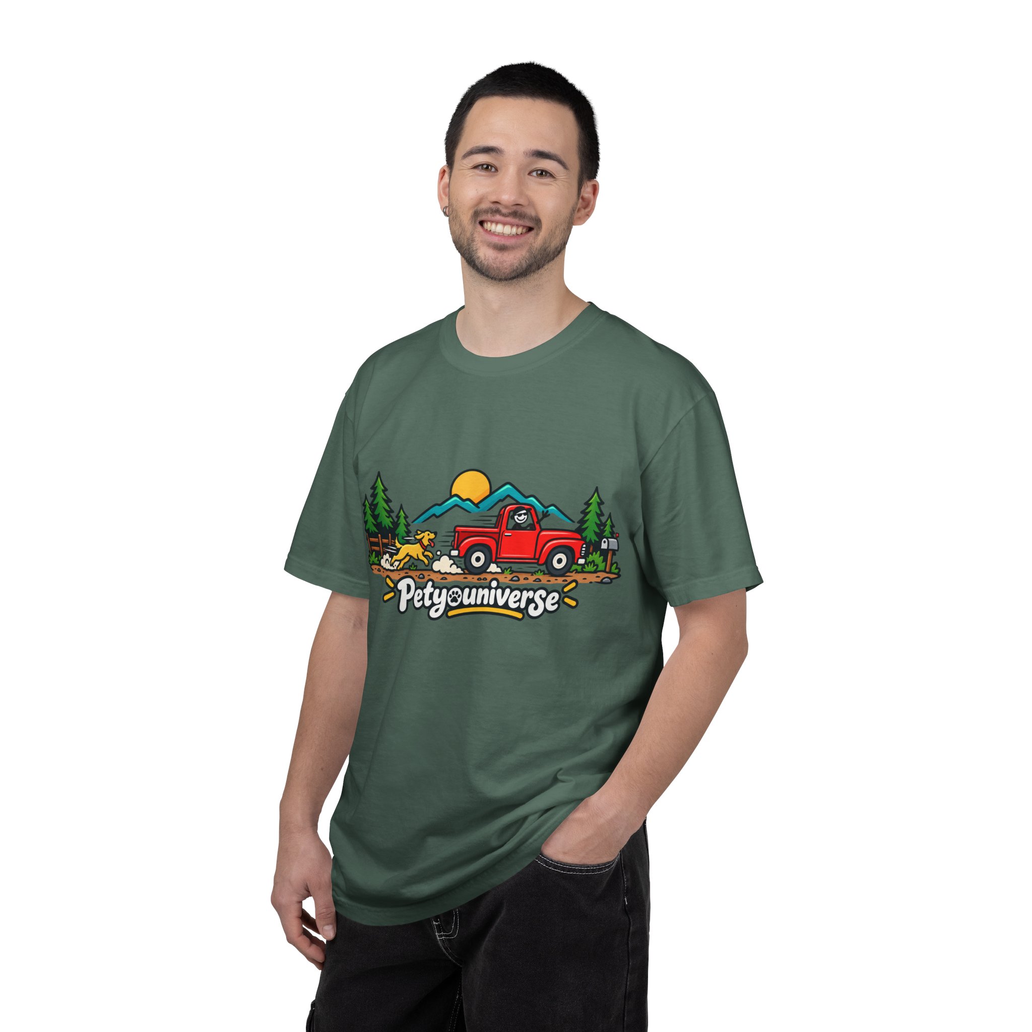 Petyuniverse Retro Truck & Dog Graphic T-Shirt - Image 76