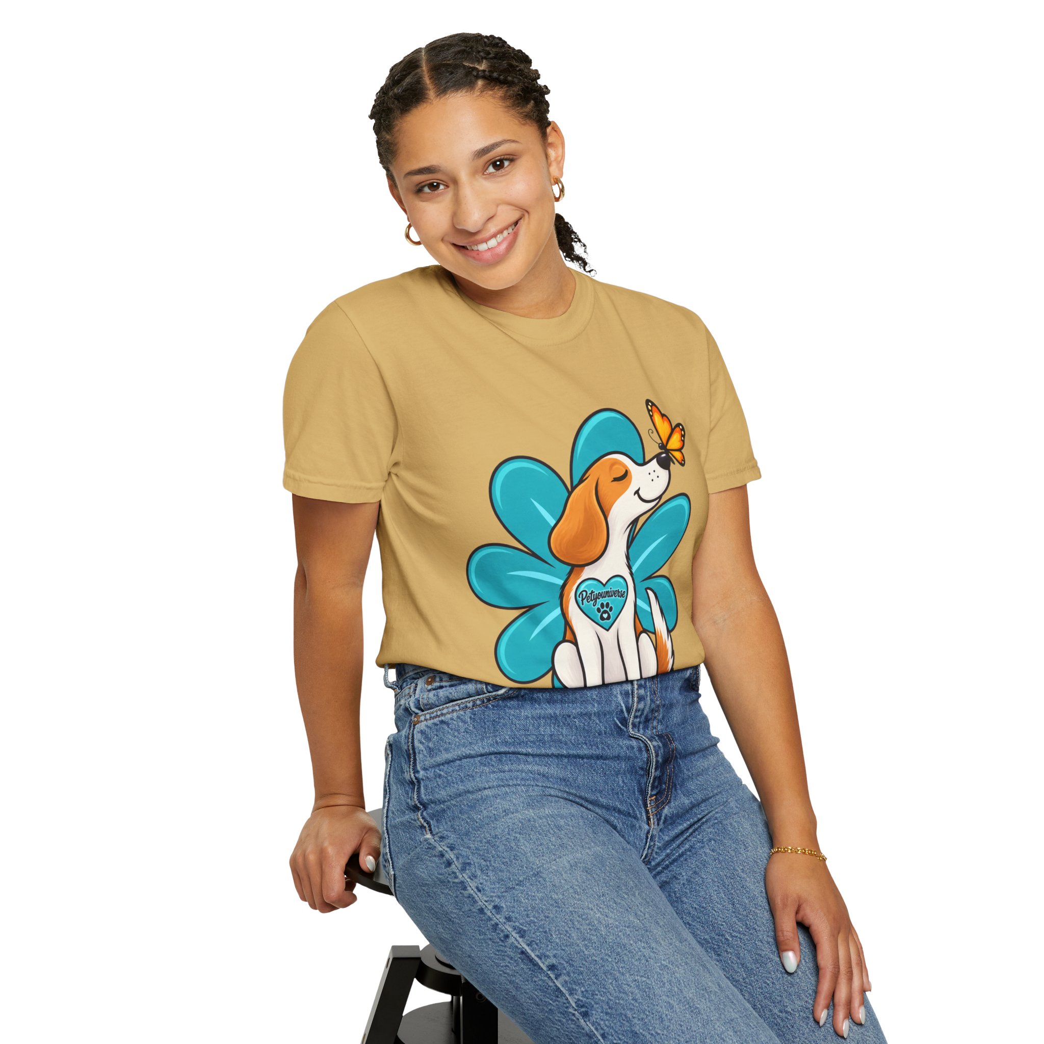 Beagle & Butterfly Graphic T-Shirt - Image 40