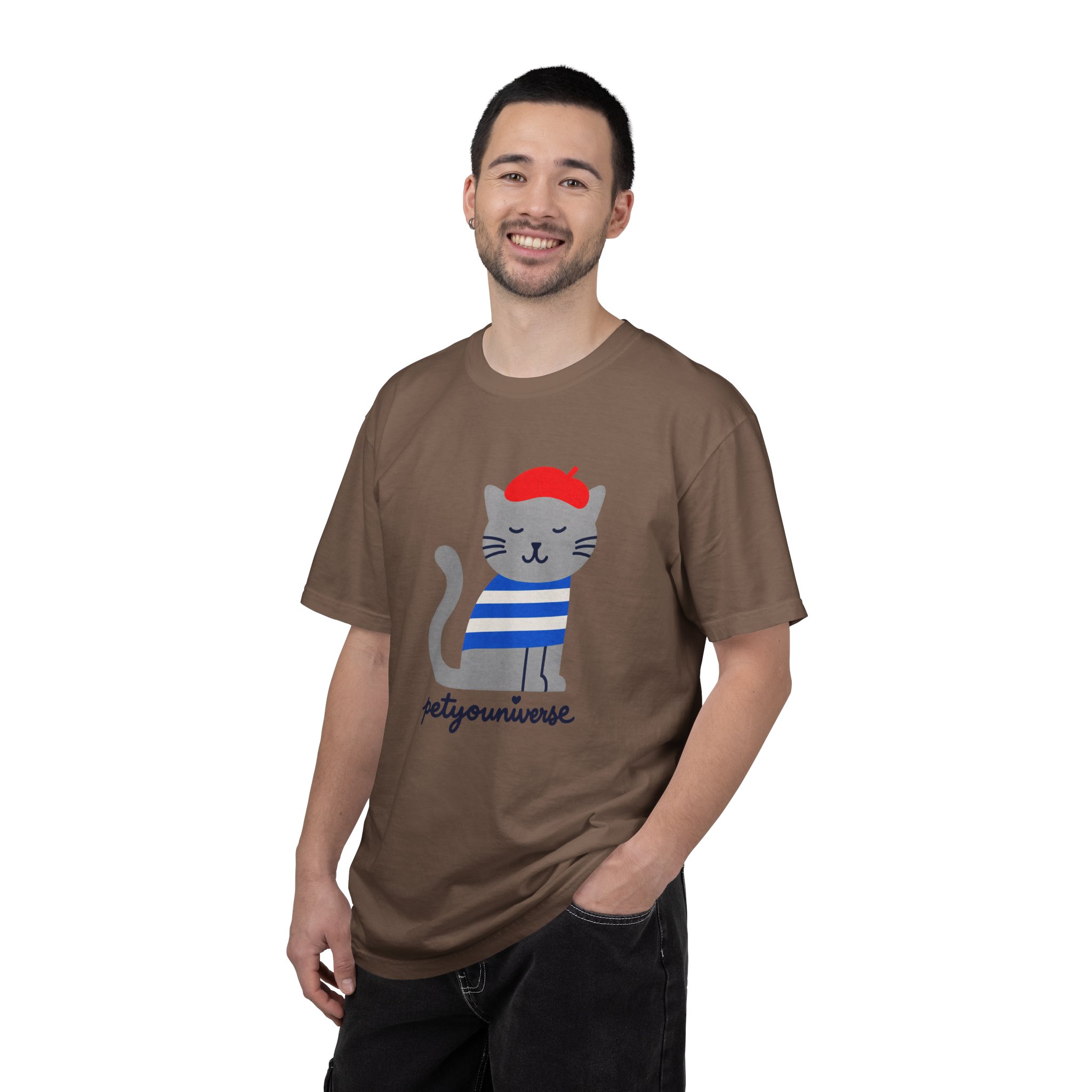 Cat Graphic T-Shirt — "petiyouniverse" Cute French Cat Tee - Image 31