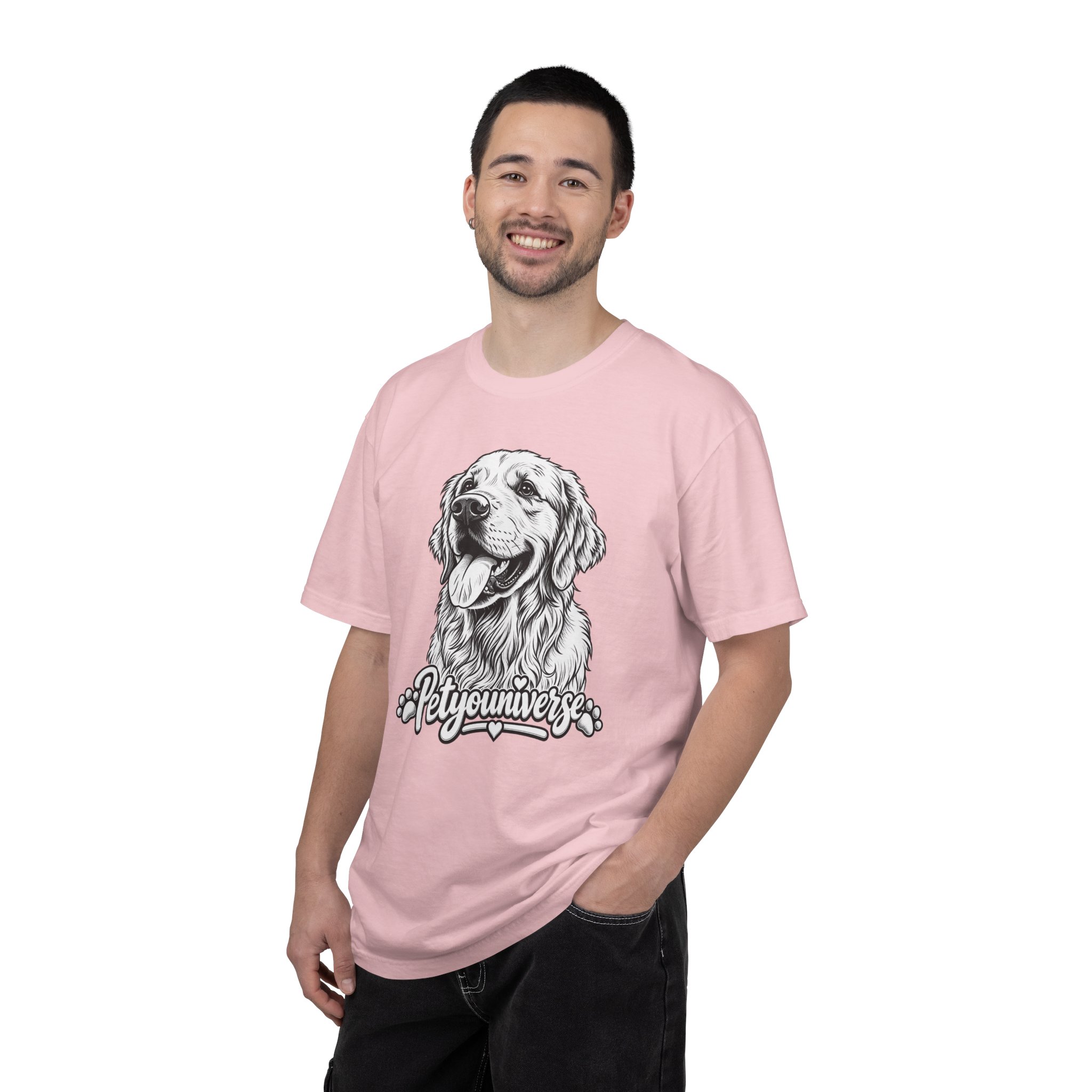 PetYoUniverse Golden Retriever Graphic T-Shirt — Cute Dog Portrait Tee - Image 94