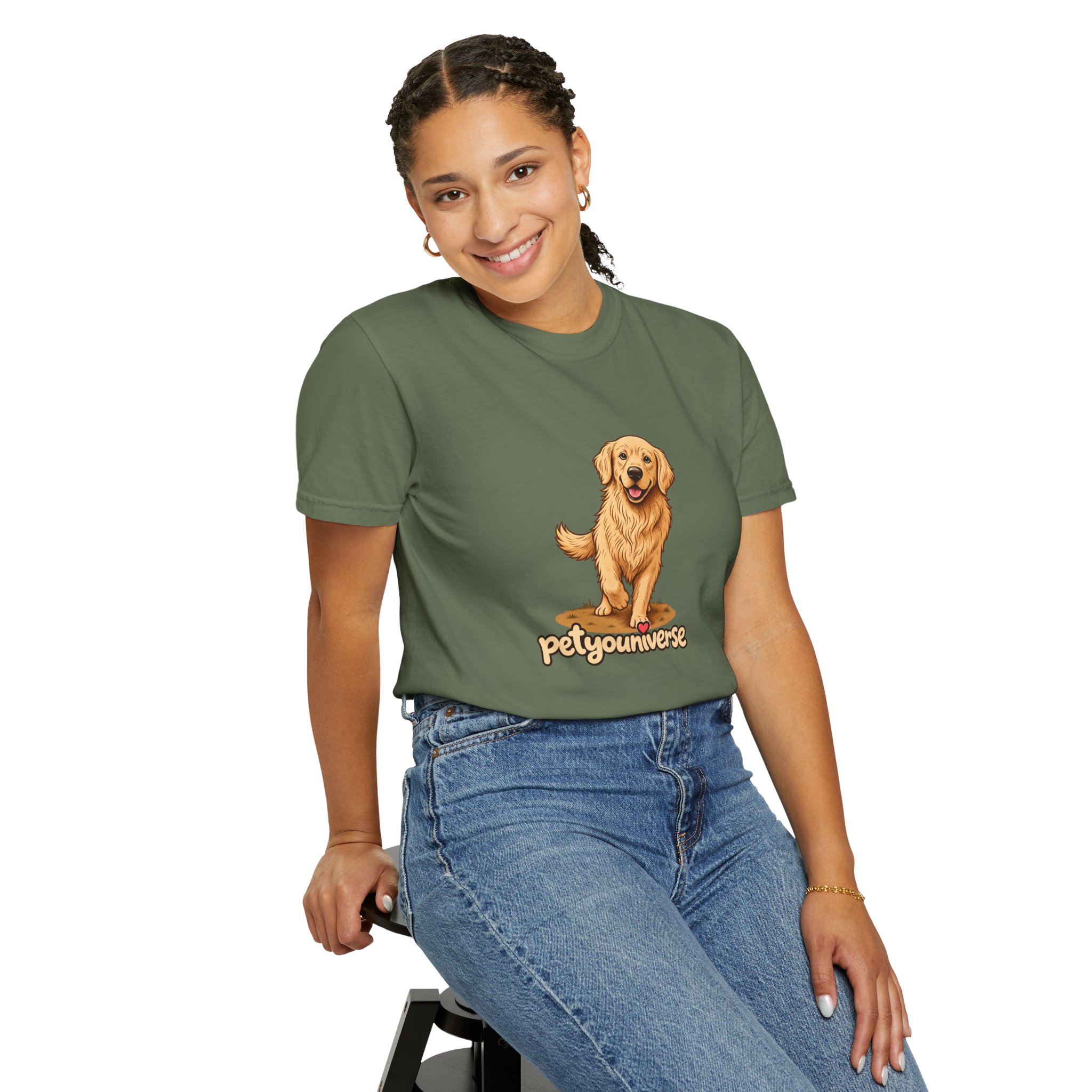 Golden Retriever Graphic T-Shirt — "PetYoUniverse" Cute Dog Tee - Image 60