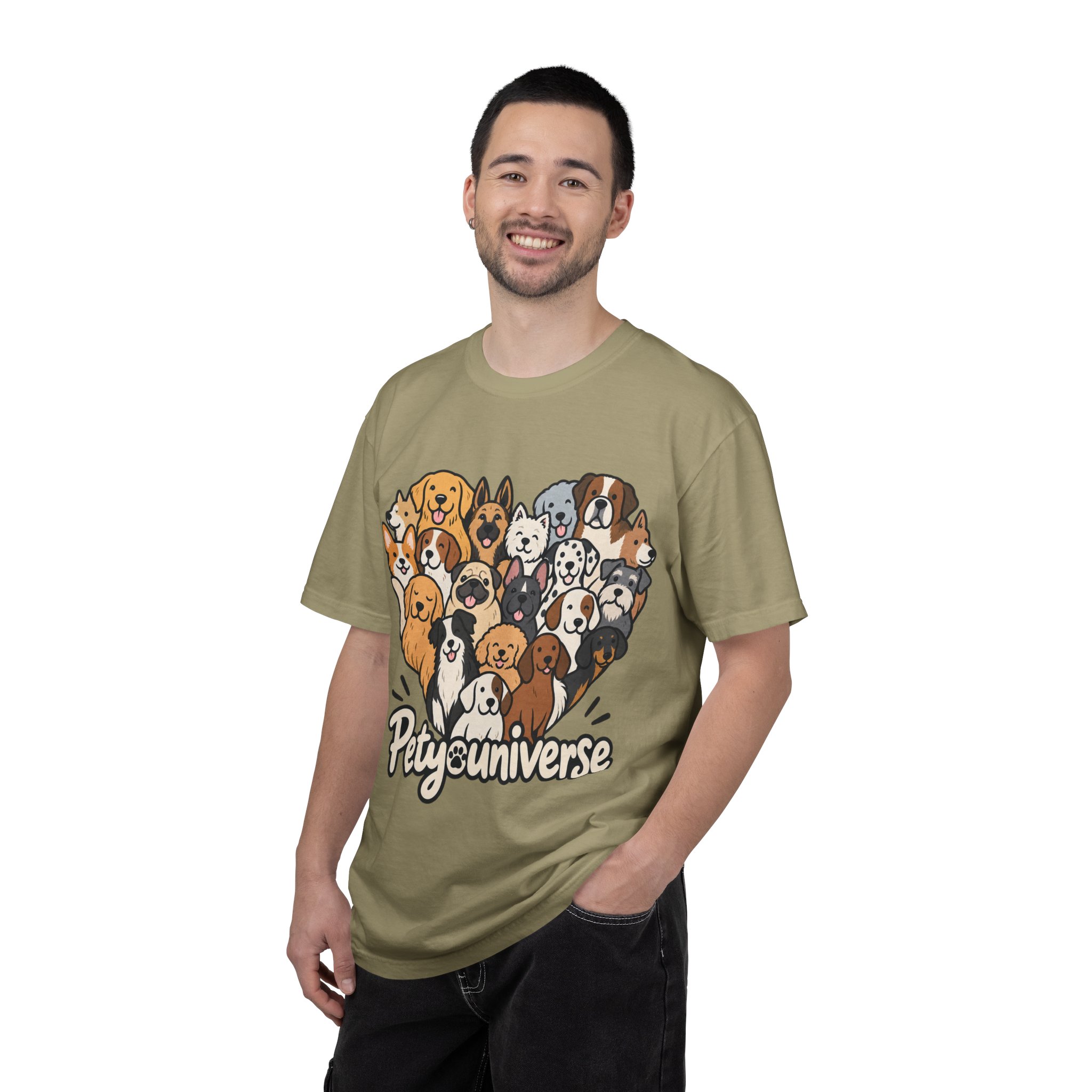 Dog Lover Cartoon T-Shirt — "Pety Universe" Graphic Tee - Image 54
