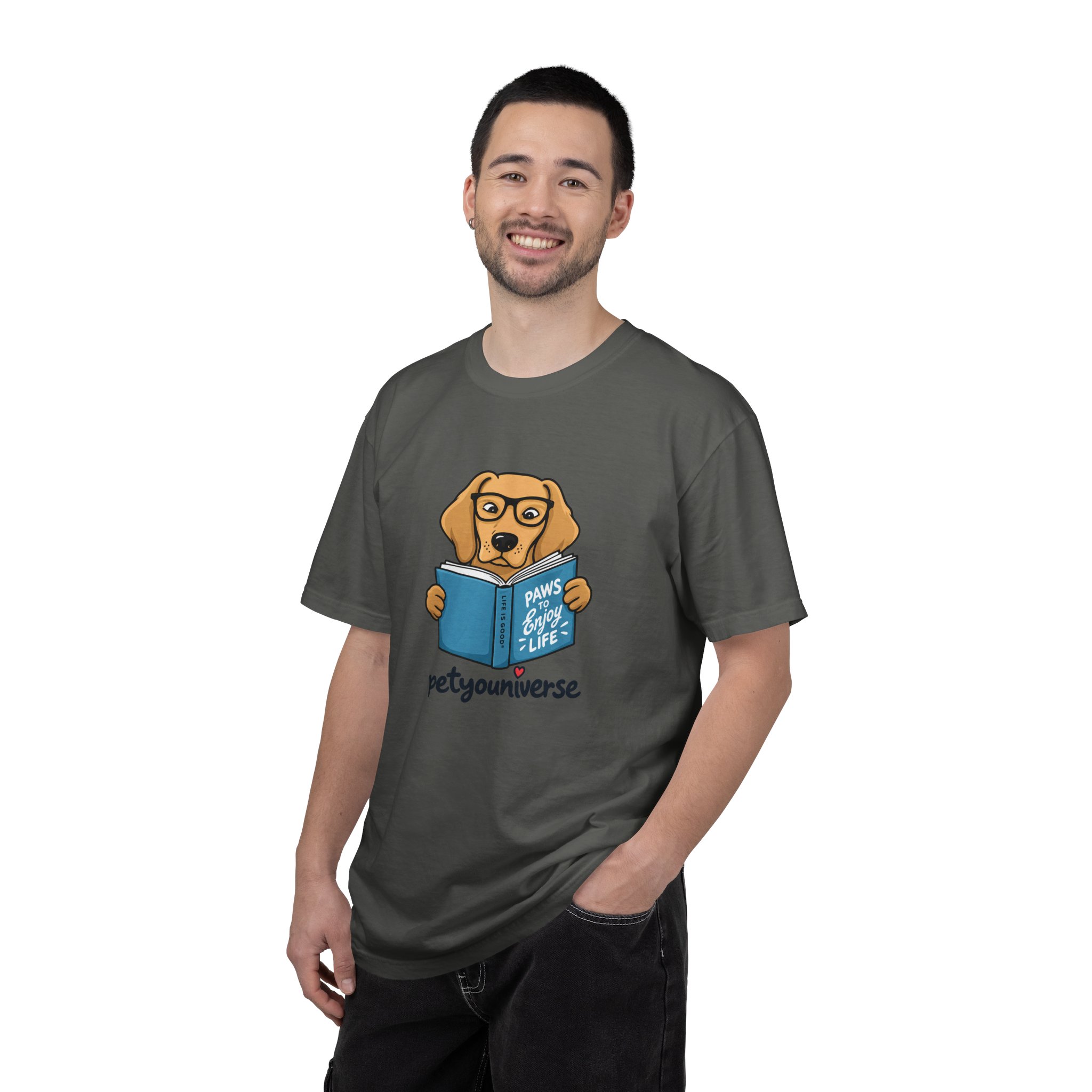 Dog Reading T-Shirt — "Paws & Books" Cute Booklover Pup Tee - Image 40