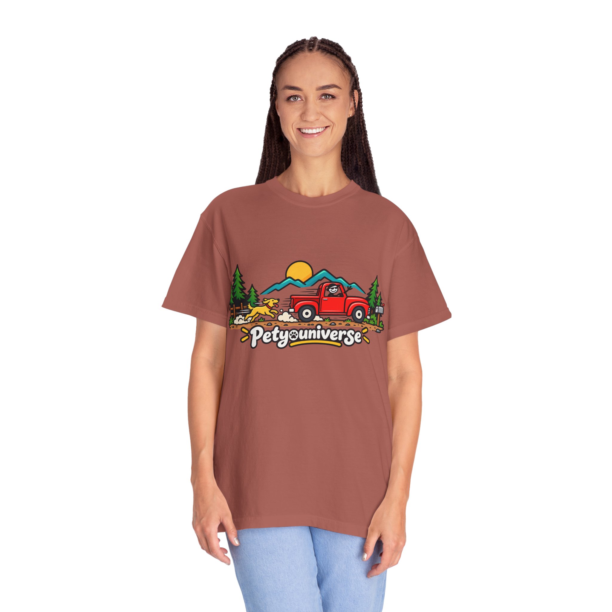 Petyuniverse Retro Truck & Dog Graphic T-Shirt - Image 113