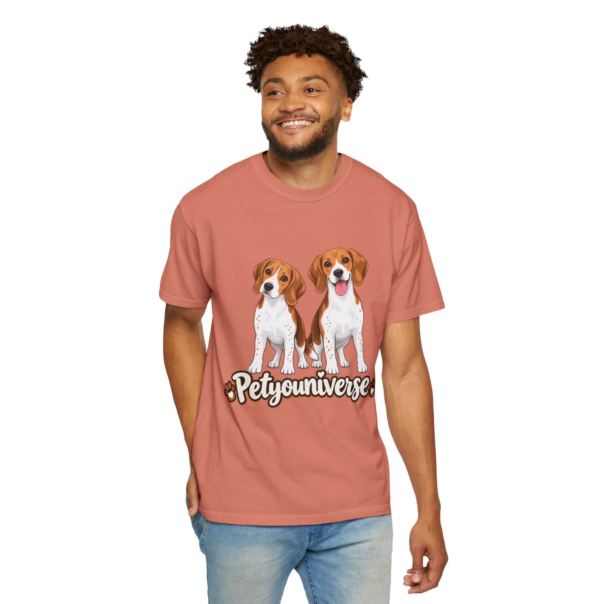 Beagle Lovers T-Shirt — 'PetYoUniverse' Cute Cartoon Duo Dog Tee - Image 7