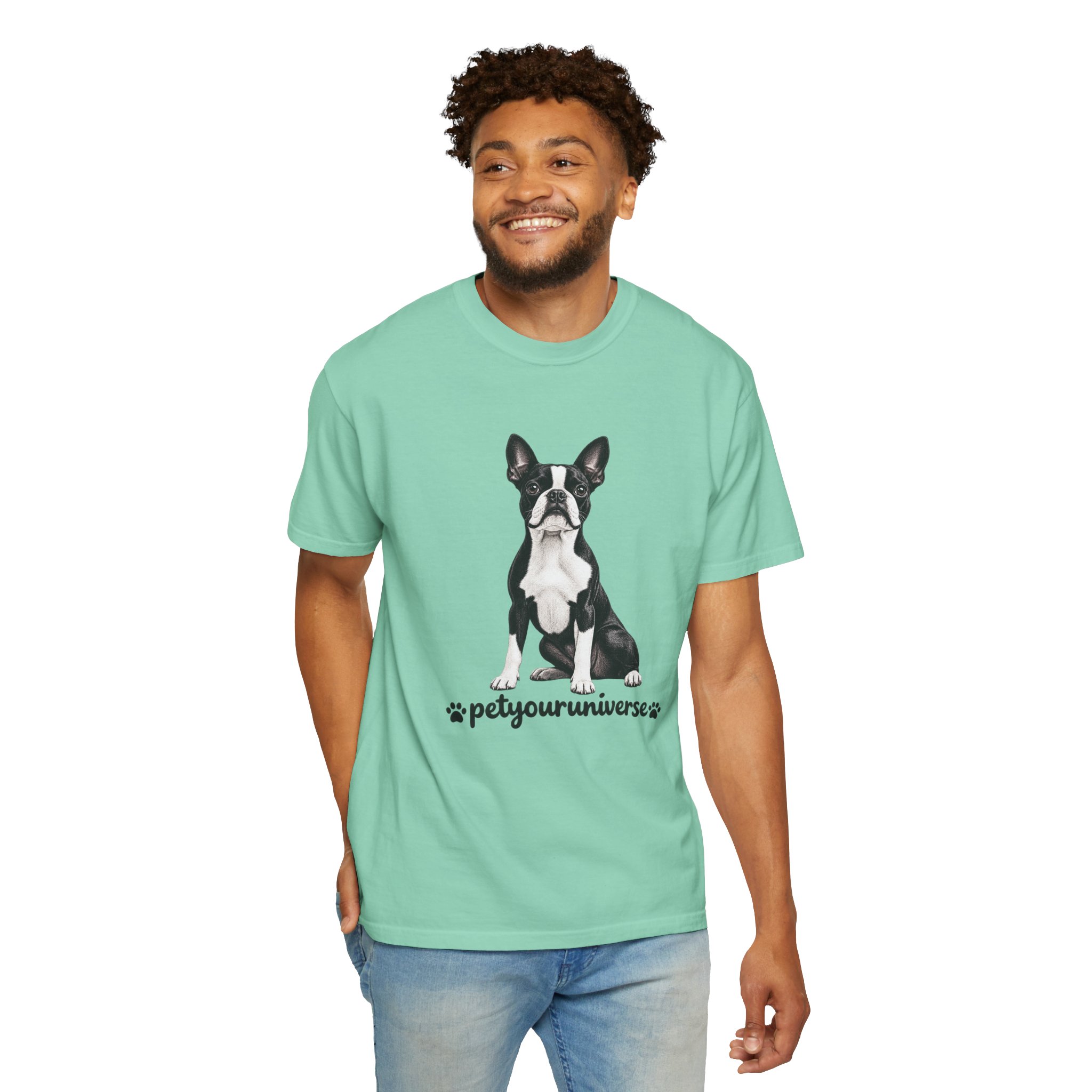 Boston Terrier Graphic T-Shirt — "PetYoUniverse" Dog Lover Tee - Image 79