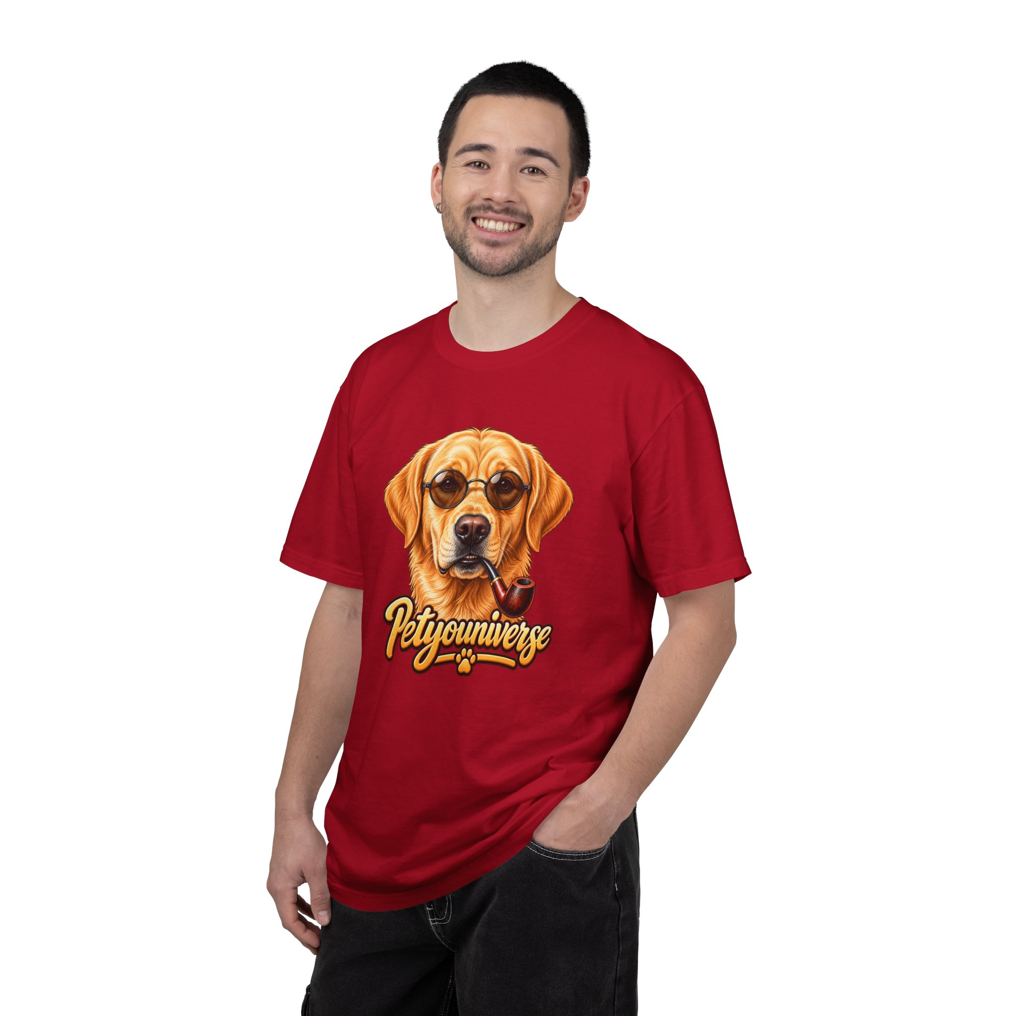 Dog Graphic T-Shirt — 'PetYoUniverse' Yellow Lab Portrait Tee - Image 139