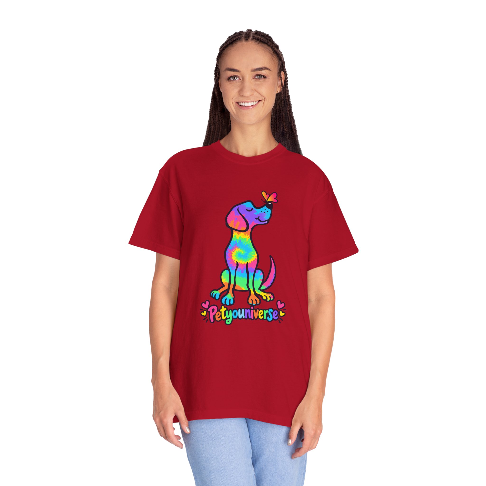 Tie-Dye Puppy T-Shirt — Colorful "PetYoUniverse" Dog Graphic Tee - Image 122