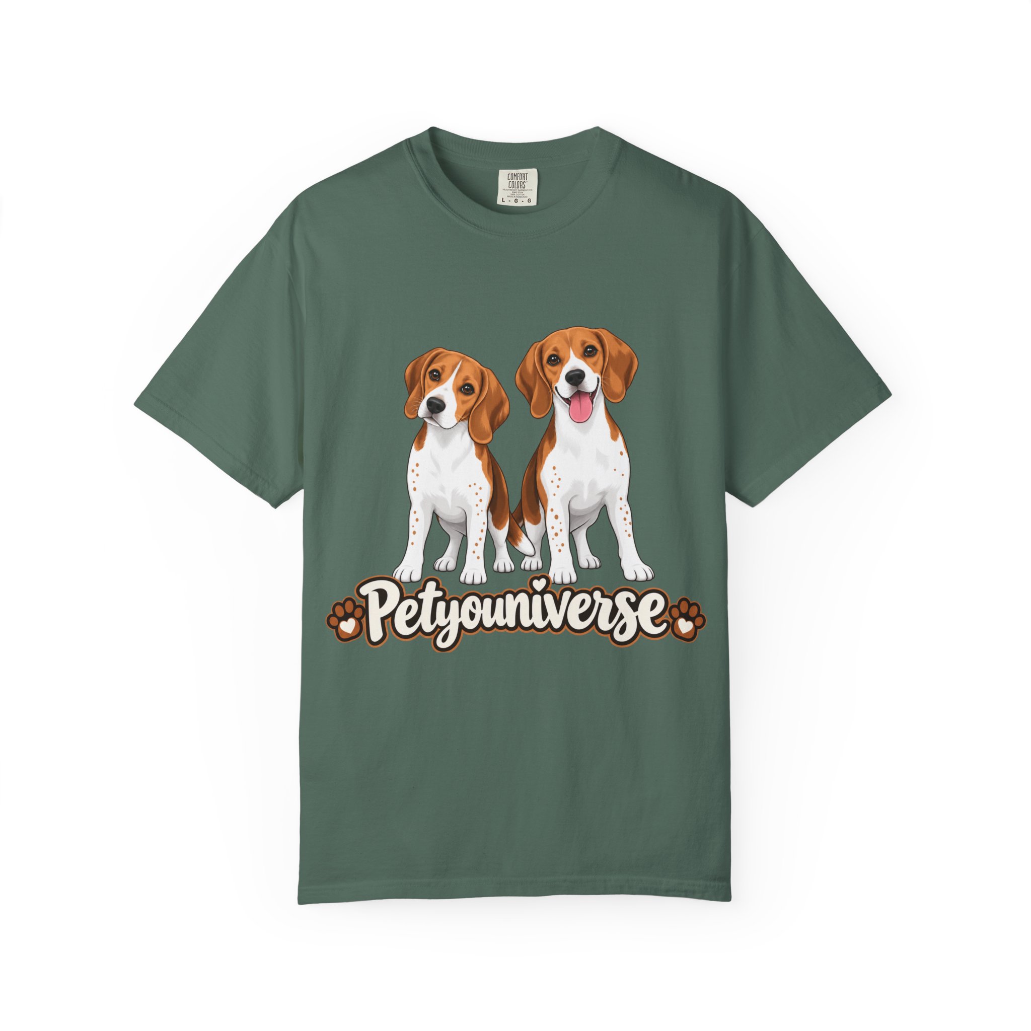 Beagle Lovers T-Shirt — 'PetYoUniverse' Cute Cartoon Duo Dog Tee - Image 64