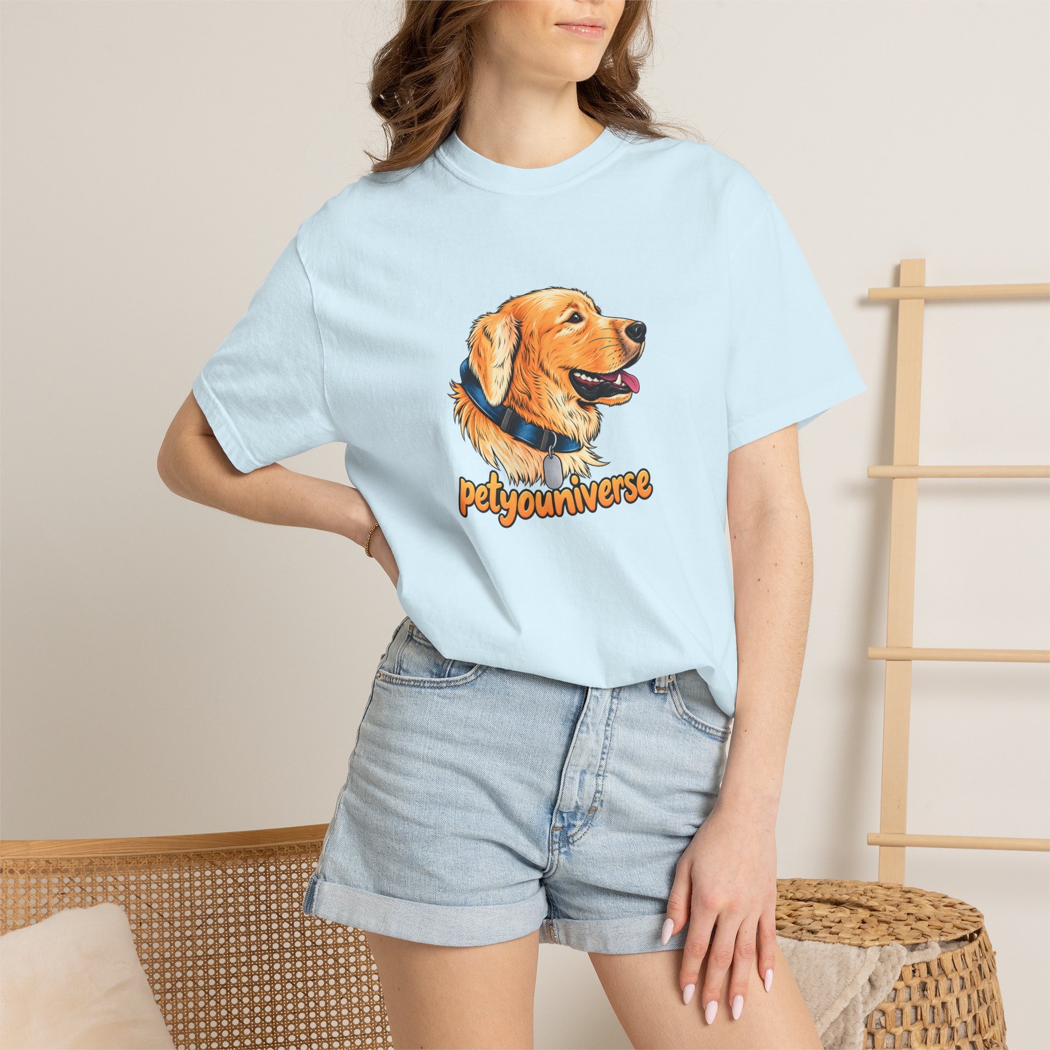 Golden Retriever Portrait T-Shirt – PetYoUniverse Graphic Tee - Image 65