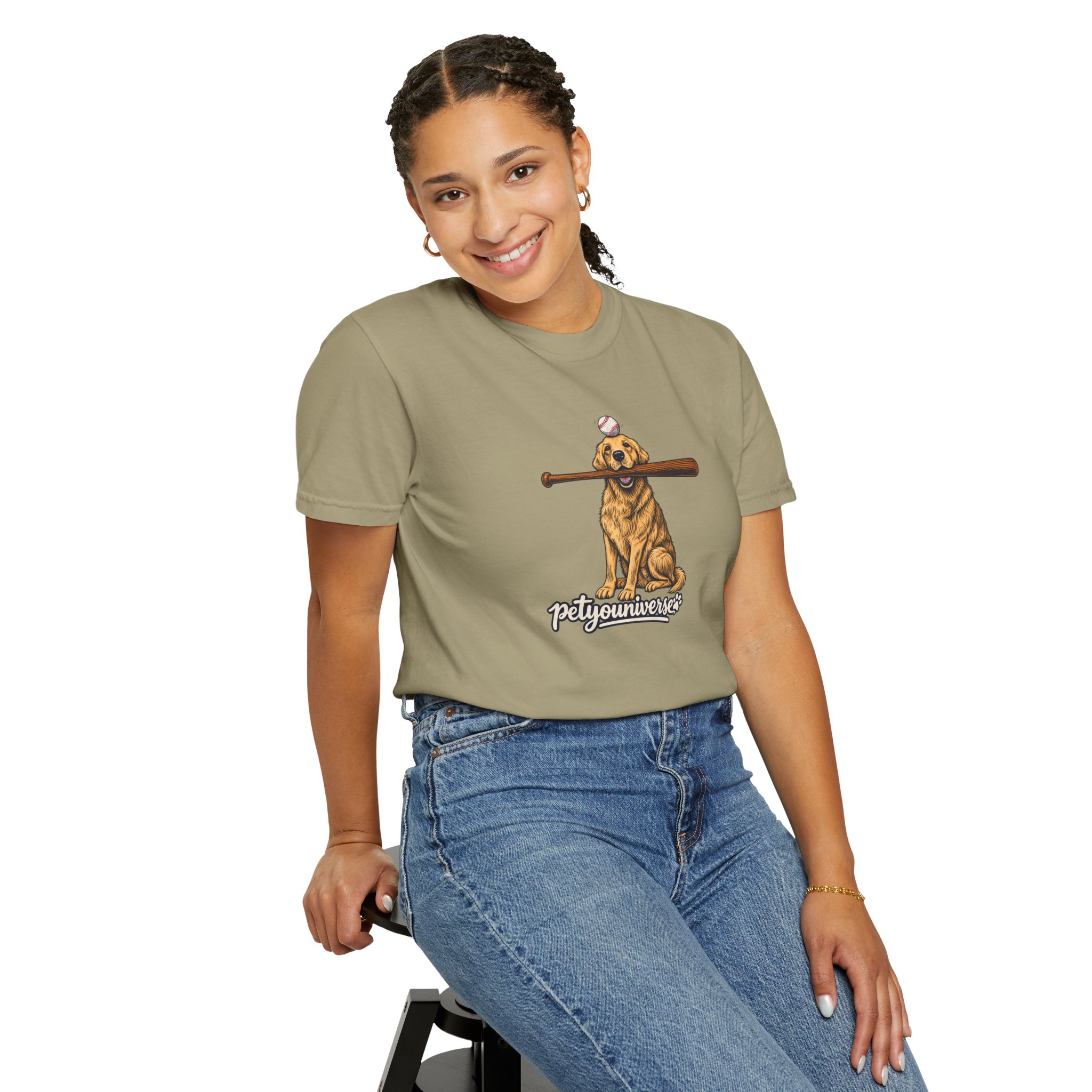 Golden Retriever Baseball Dog T-Shirt — “PetYoUniverse” Vintage Graphic Tee - Image 51