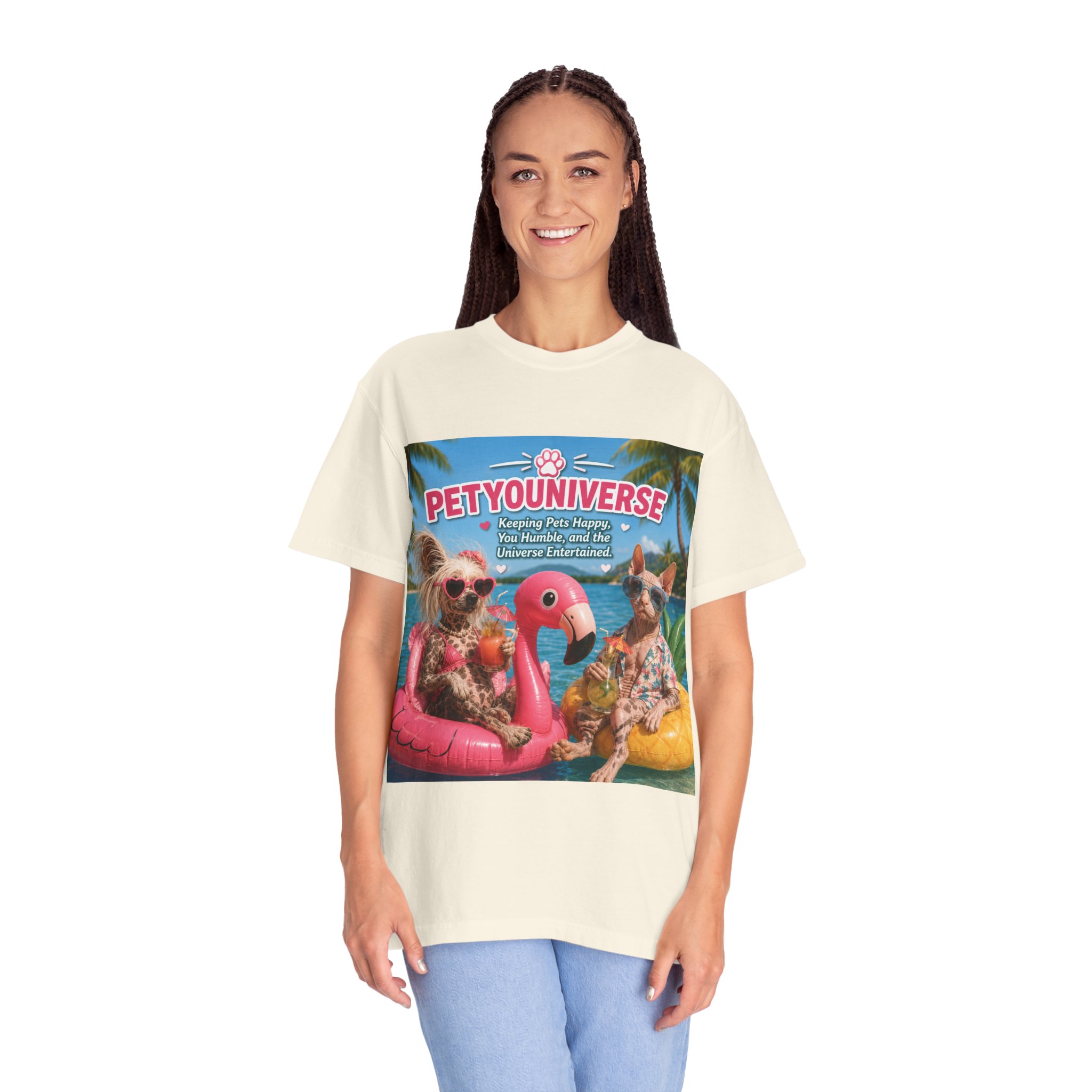 T-Shirt — "Petyouniverse" Summer Dog Vacation Graphic Tee - Image 22