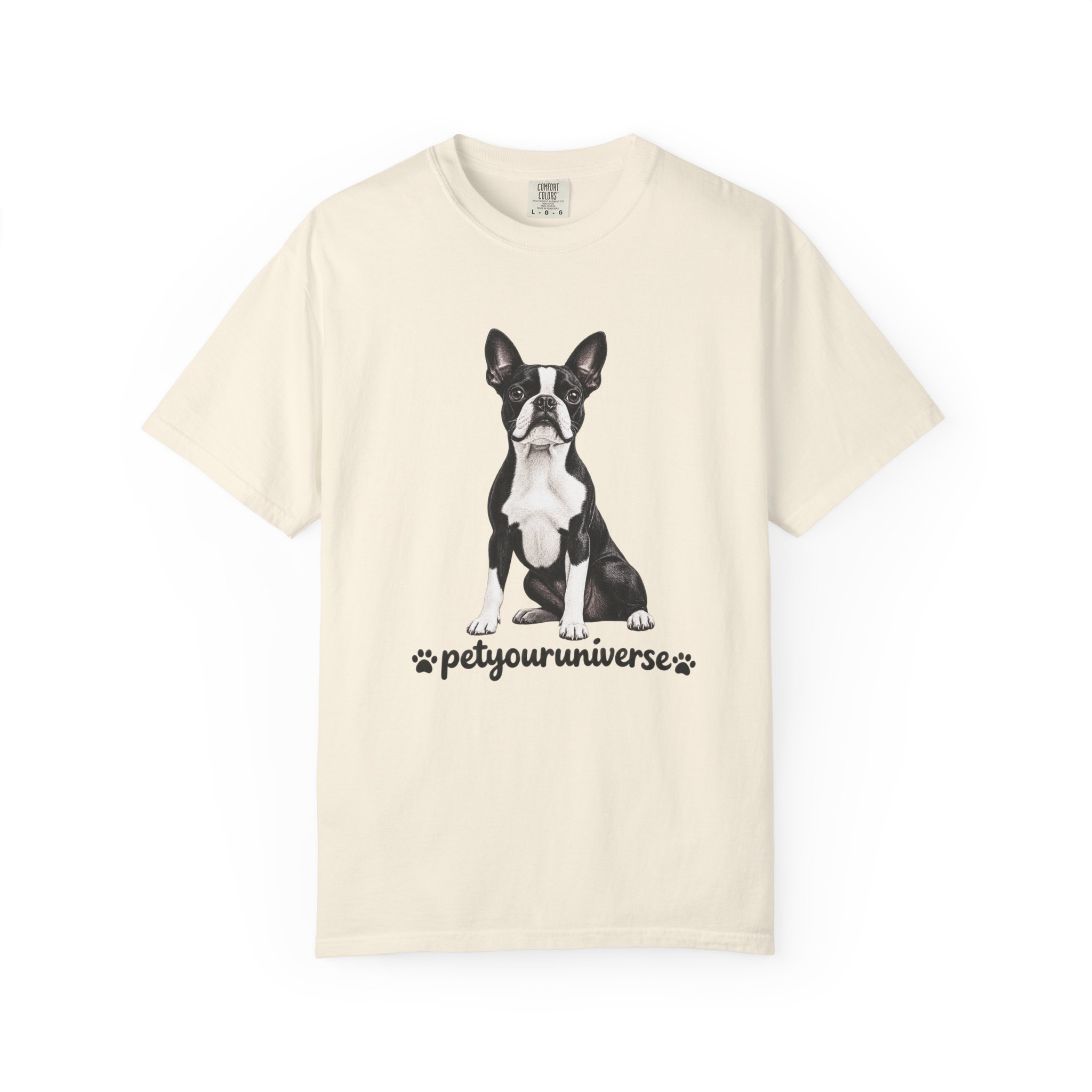 Boston Terrier Graphic T-Shirt — "PetYoUniverse" Dog Lover Tee