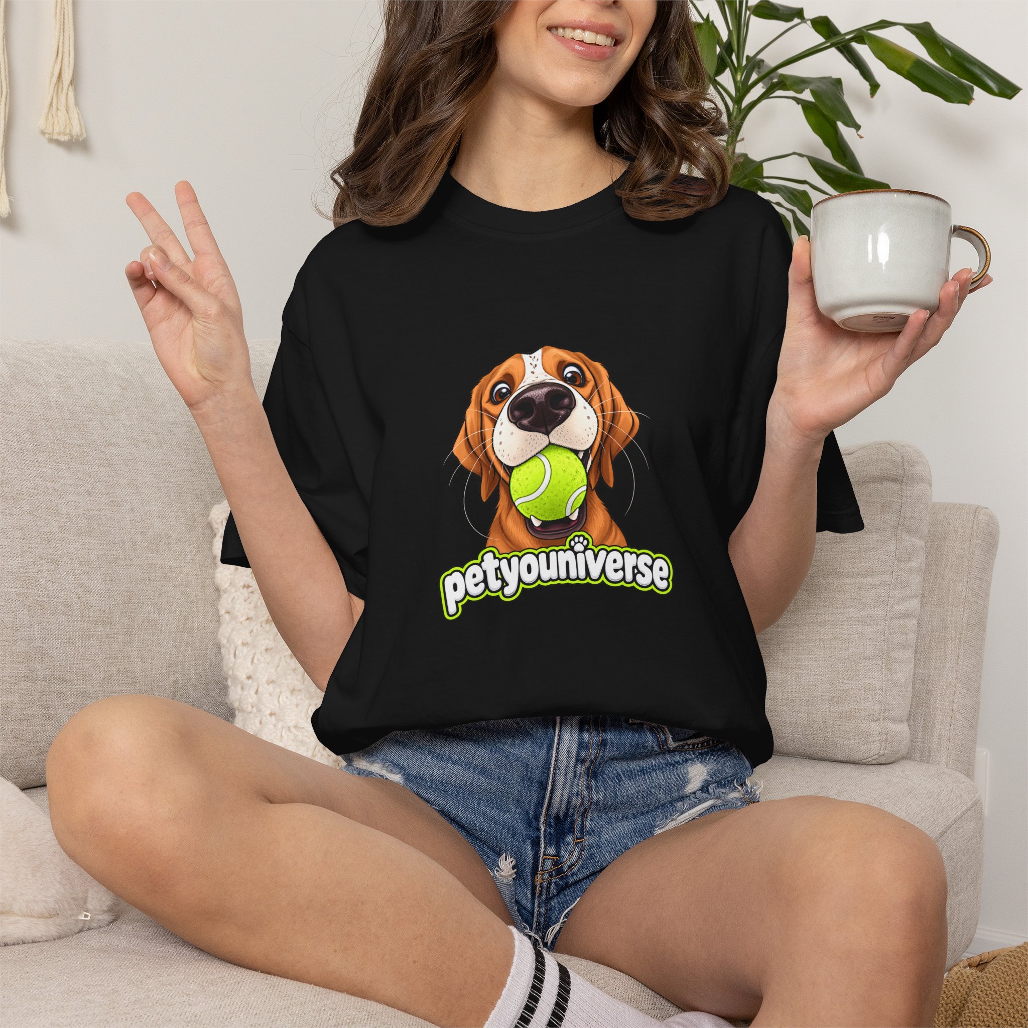 PetYoUniverse Tee — Cute Dog Holding Tennis Ball Graphic T‑Shirt - Image 84