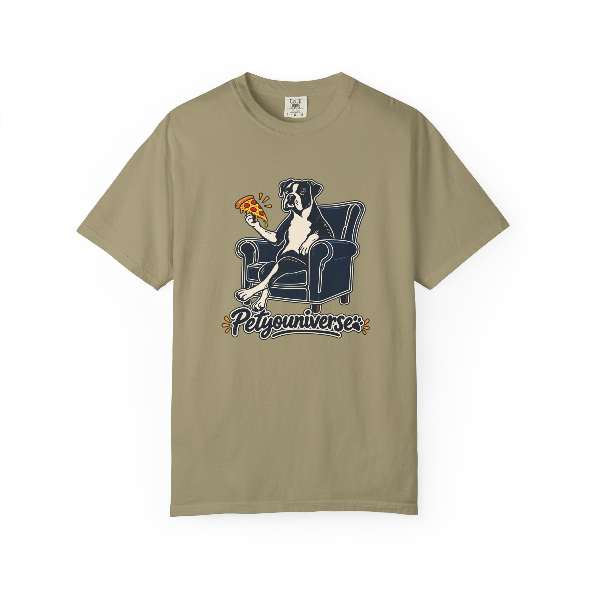 T-Shirt — PetYoUniverse Dog on Armchair with Pizza Graphic - Image 19