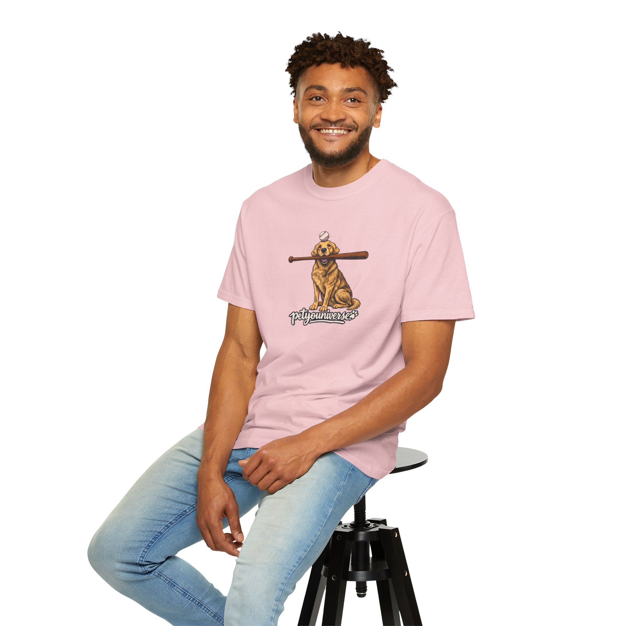 Golden Retriever Baseball Dog T-Shirt — “PetYoUniverse” Vintage Graphic Tee - Image 125