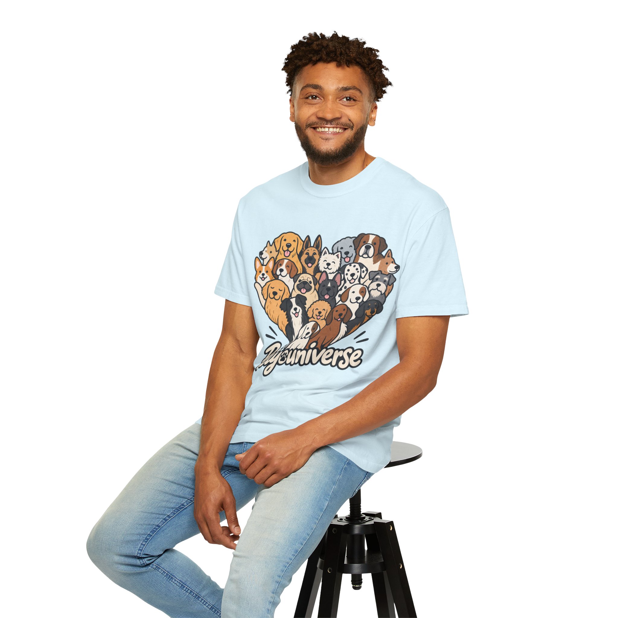 Dog Lover Cartoon T-Shirt — "Pety Universe" Graphic Tee - Image 119
