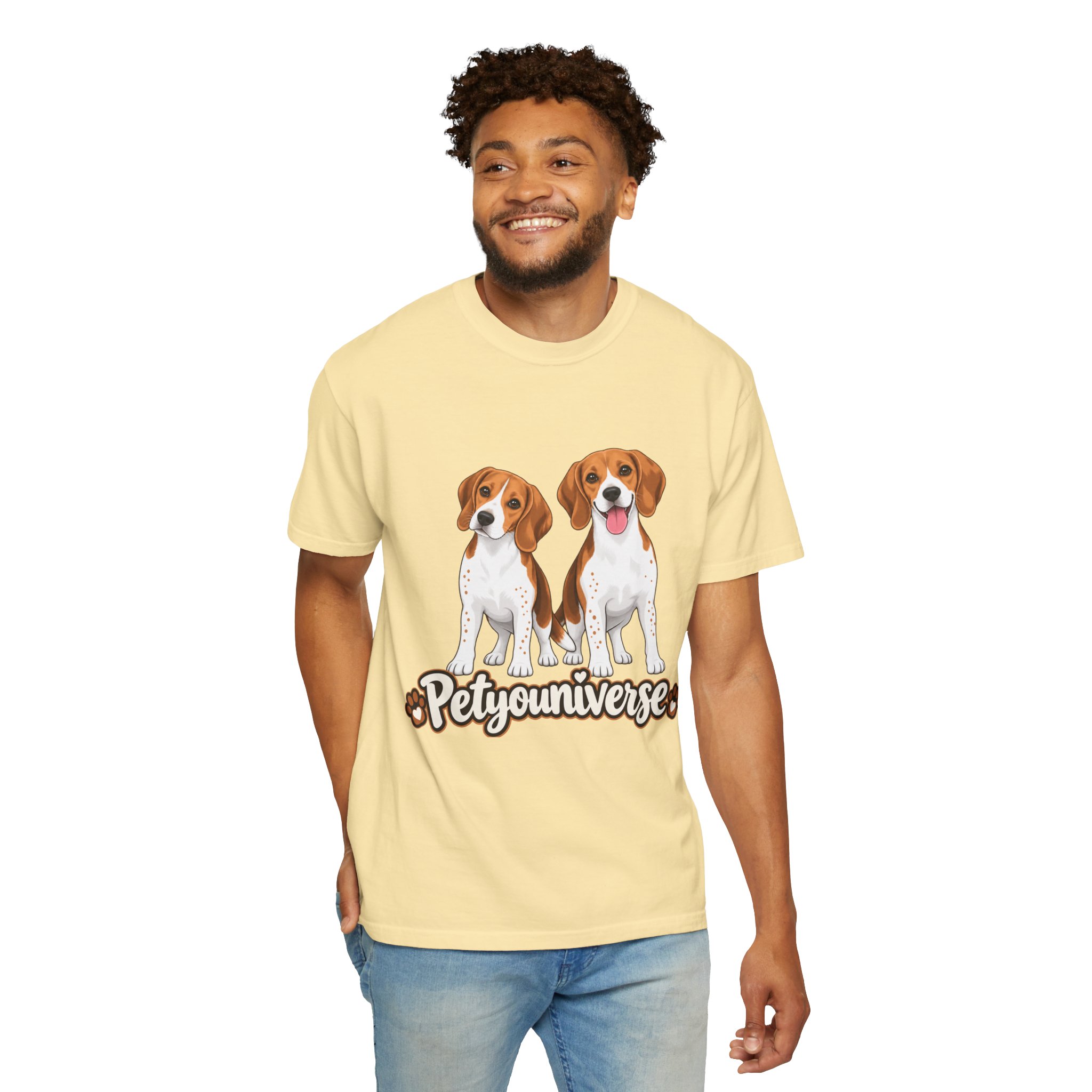 Beagle Lovers T-Shirt — 'PetYoUniverse' Cute Cartoon Duo Dog Tee - Image 16