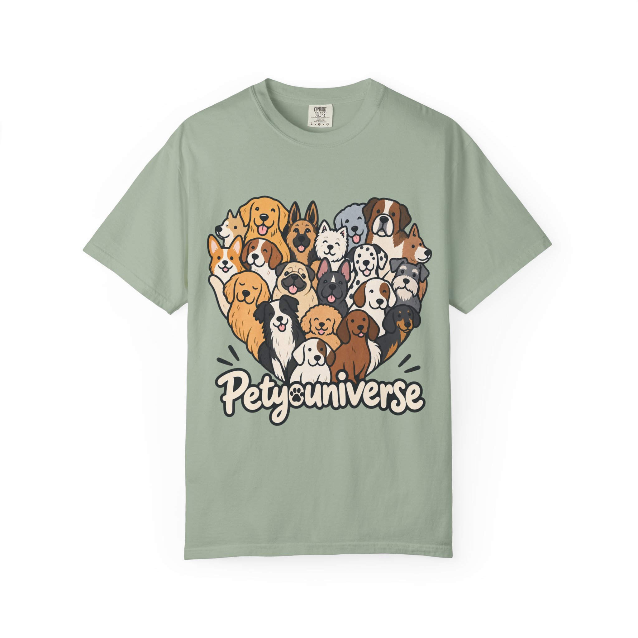 Dog Lover Cartoon T-Shirt — "Pety Universe" Graphic Tee - Image 101